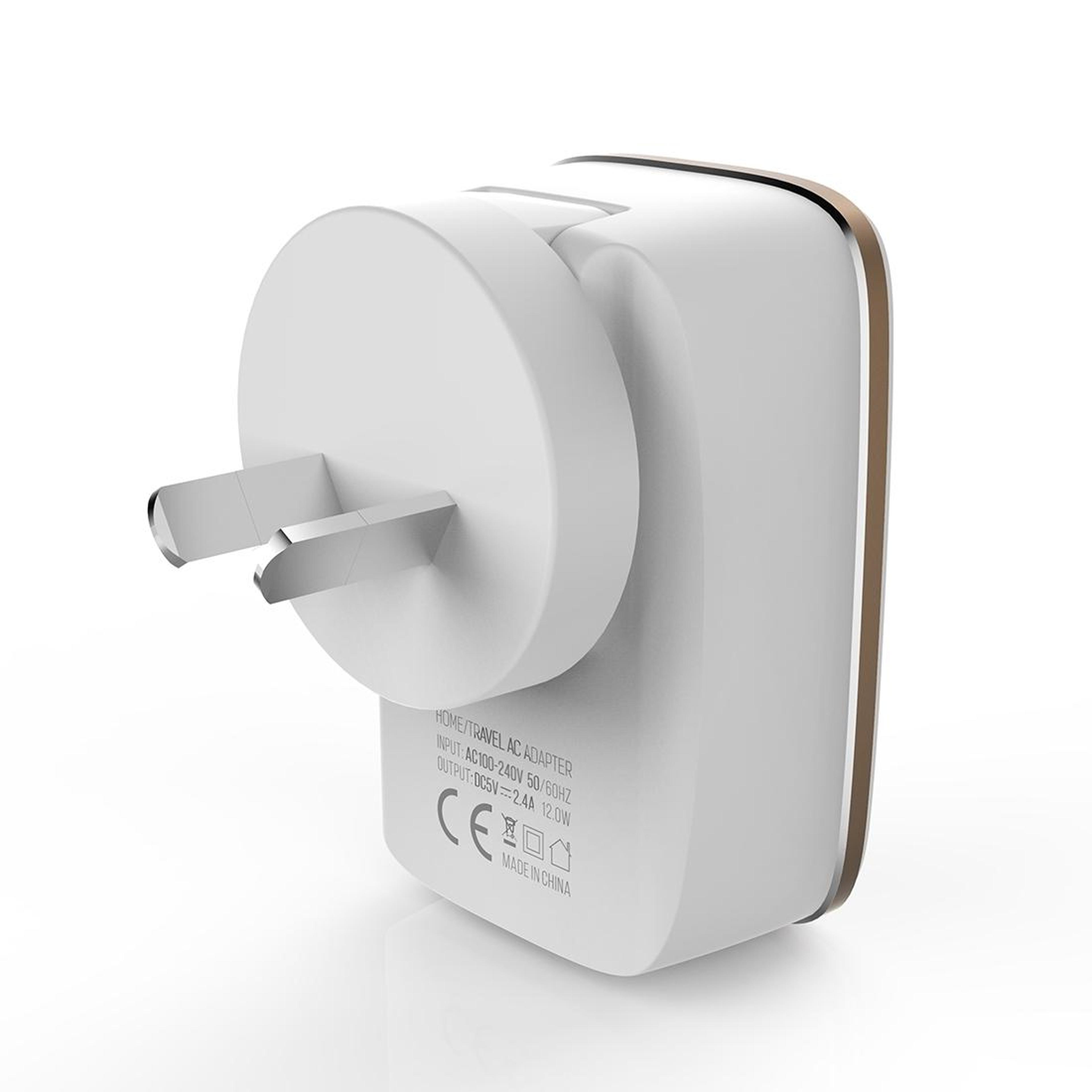 ldnio a2204 dual usb charger 12w travel wall charger with micro usb cable