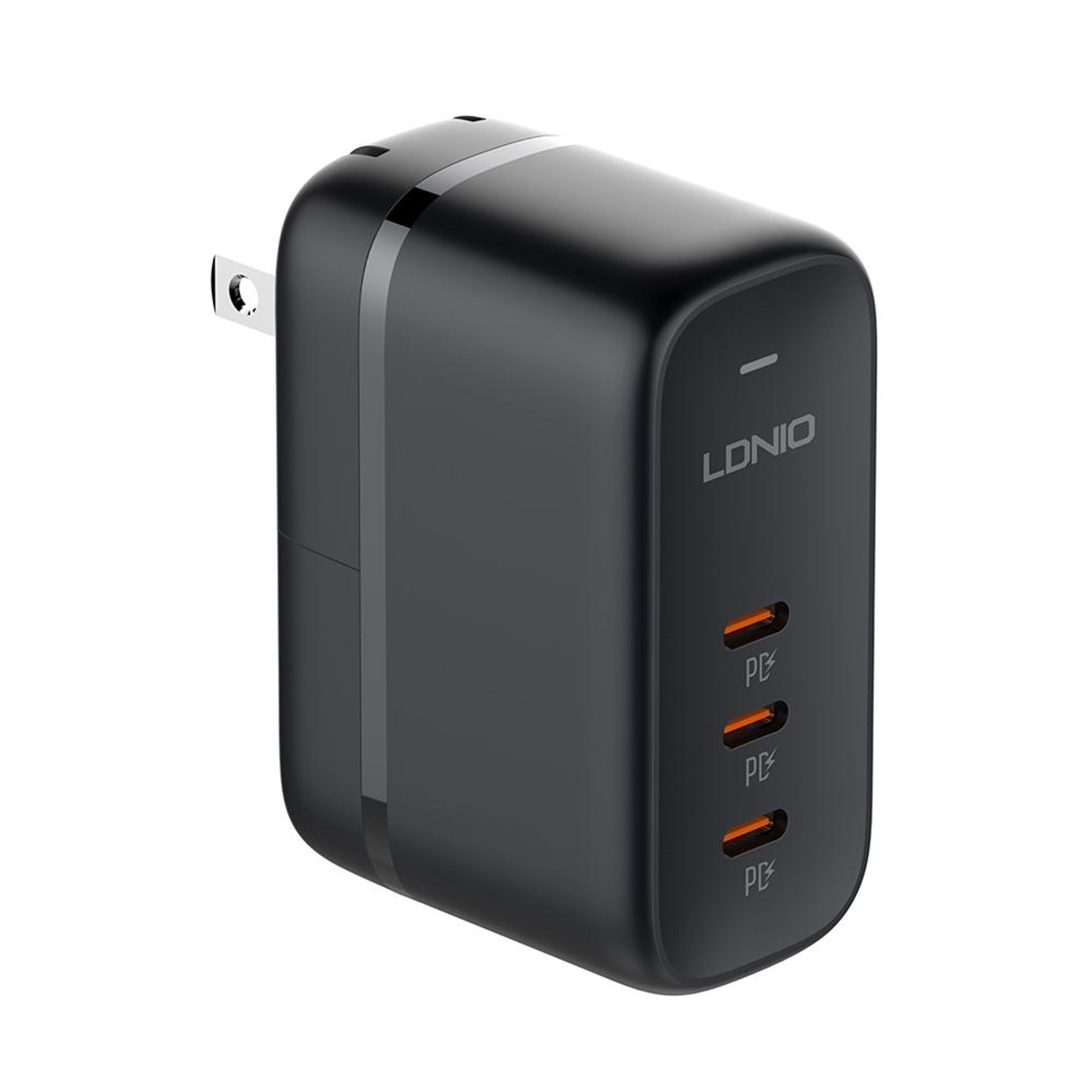 ldnio q367 65w gan charger triple usb c charger with 1m usb c cable us plug