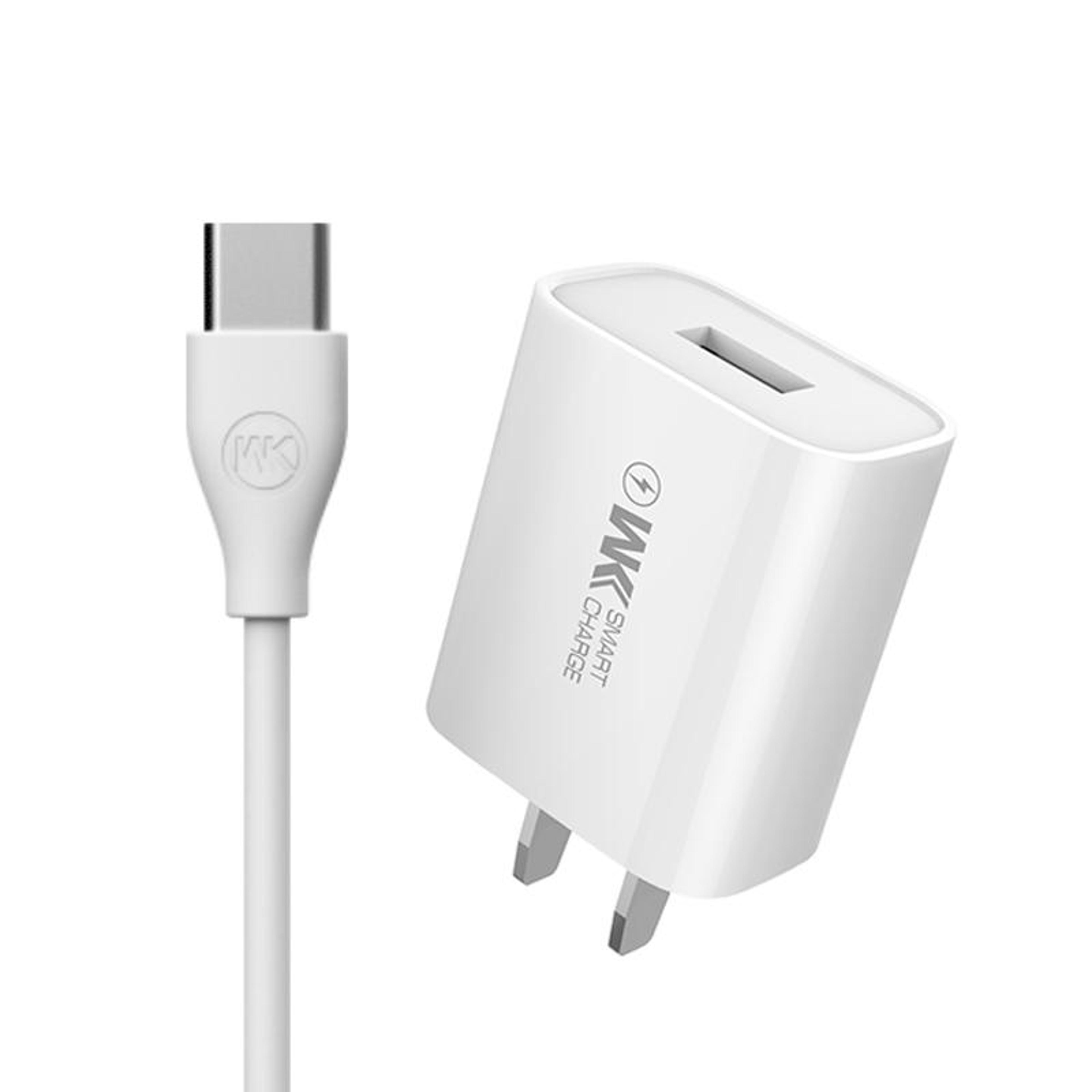 wk 2a usb type c charger with usb c cable compact wall charger us plug
