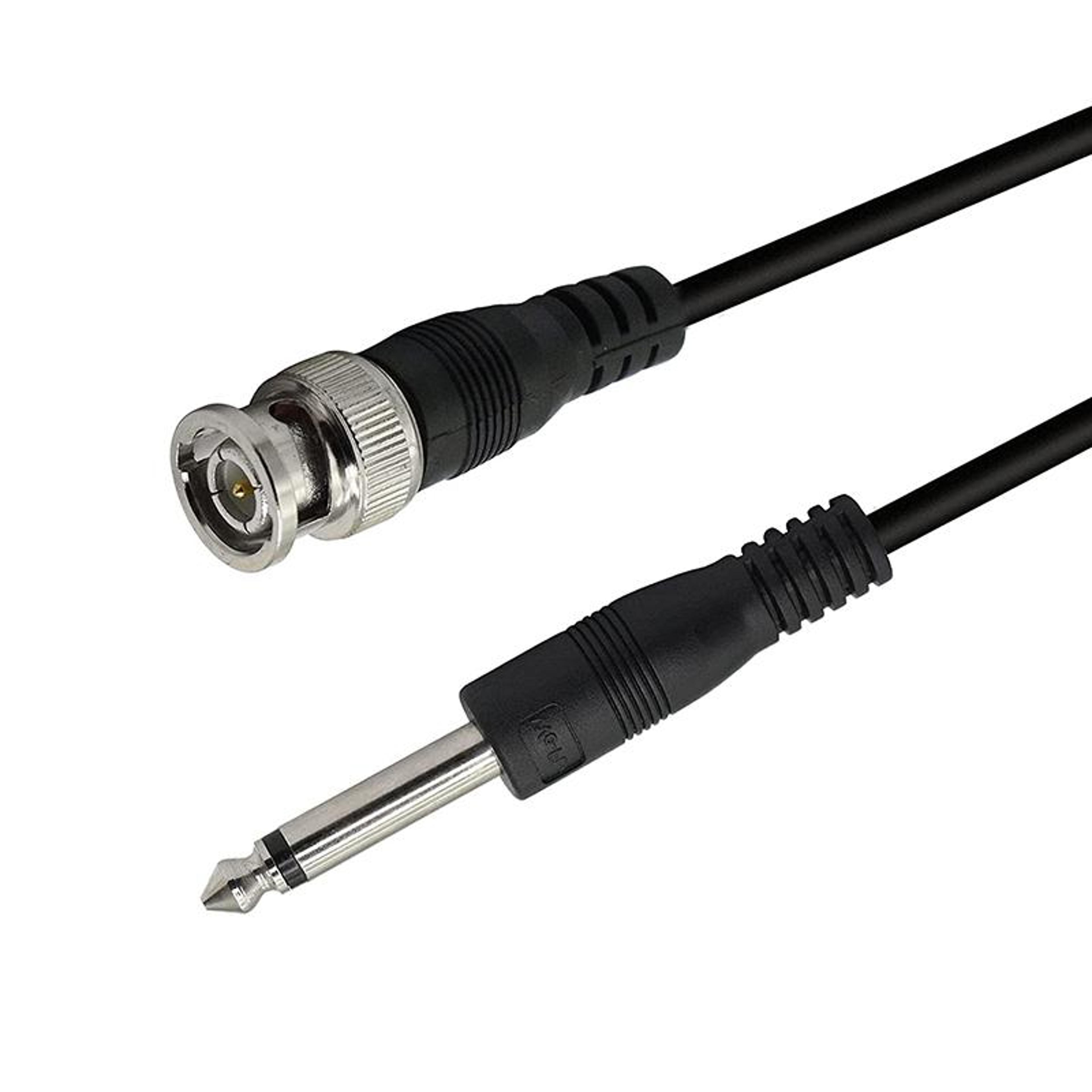 bnc male to 6.35mm plug 1m audio connection cable for cctv, network devices & signal transmission