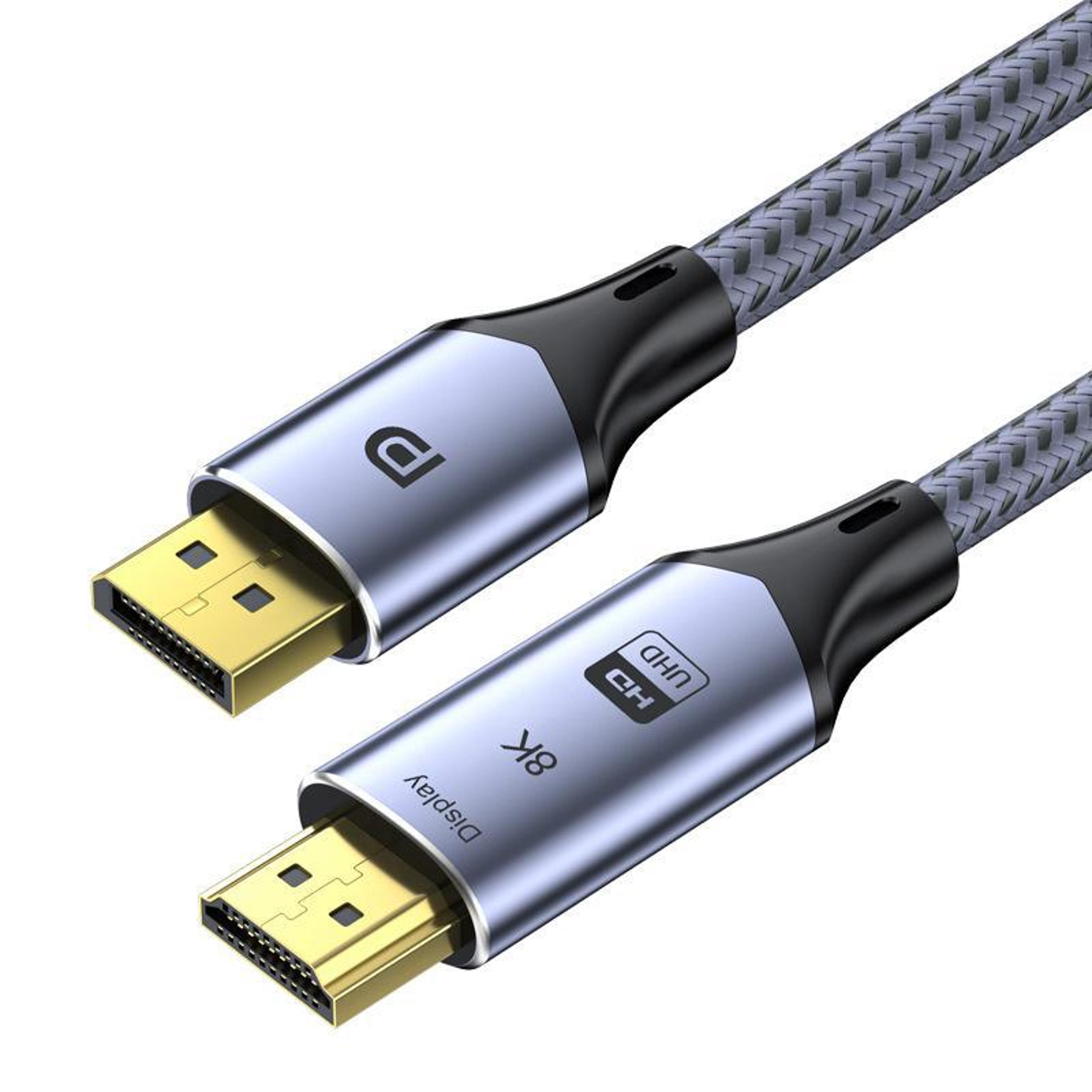 displayport to hdmi cable 8k 60hz dp 1.4 to hdmi 2.1 gold plated 1m monitor cable