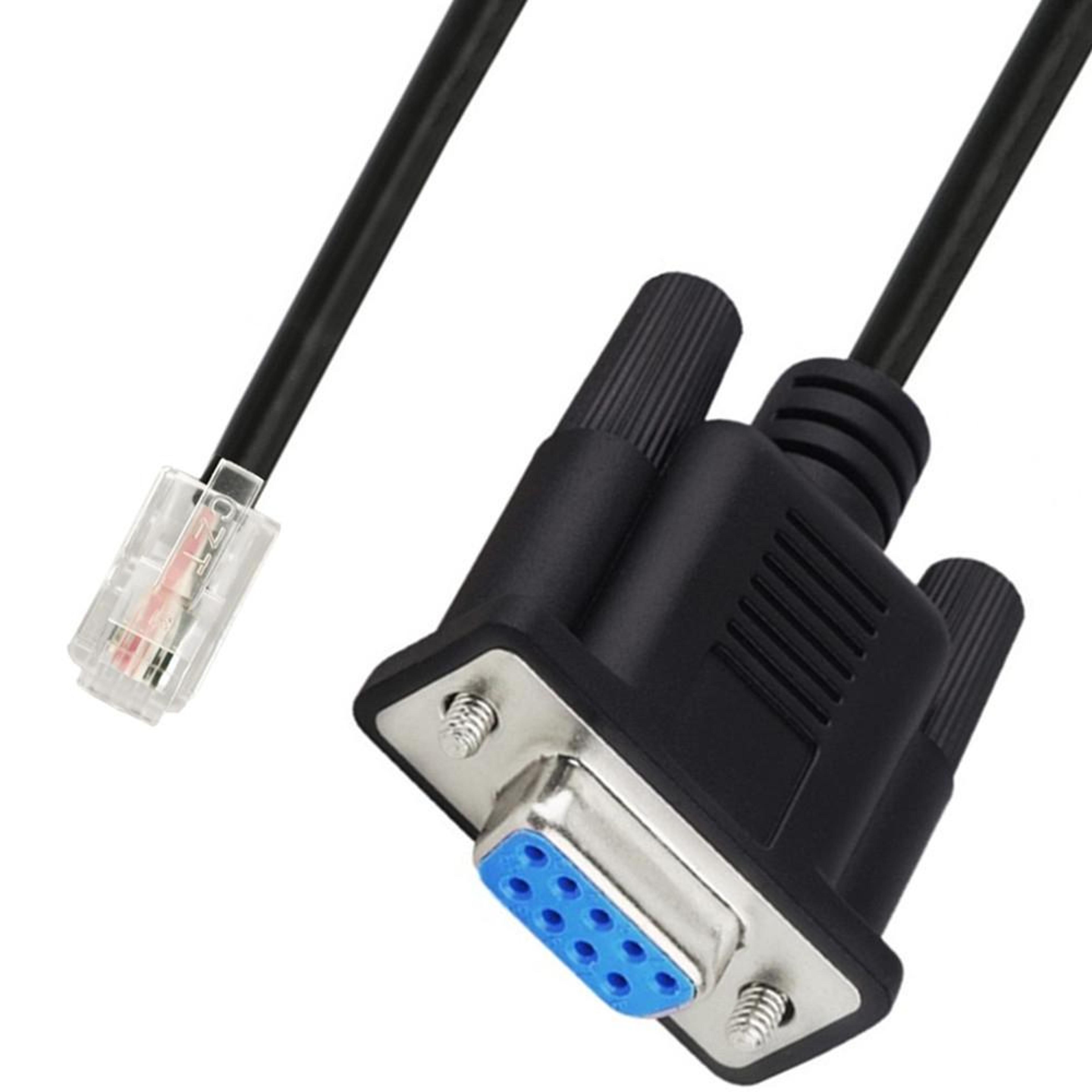 db9 to rj9 adapter cable 1.8m rs232 serial cable with 4p4c rj9 connector for reliable device communication