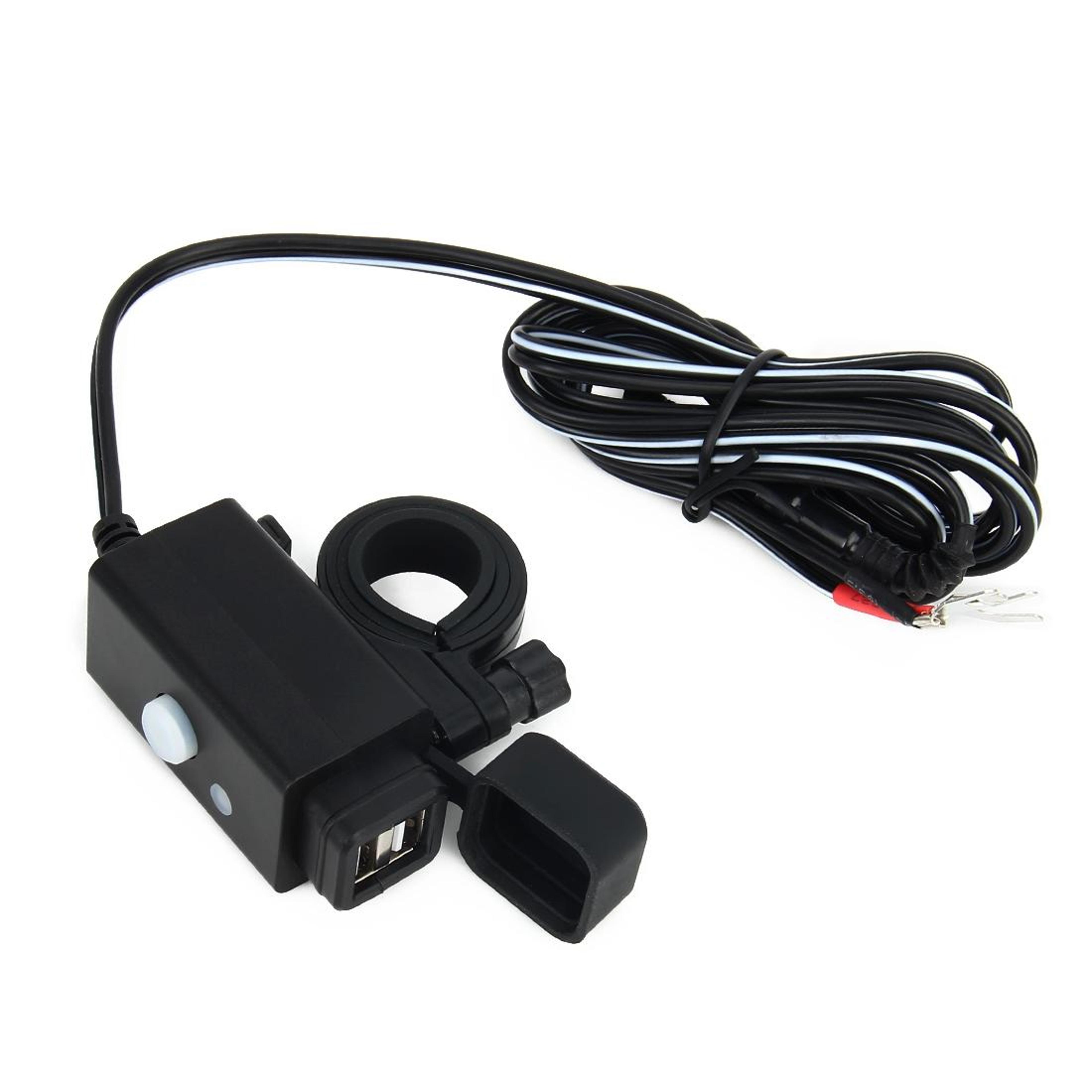 waterproof motorcycle usb charger adapter with power switch dual usb smart charging socket