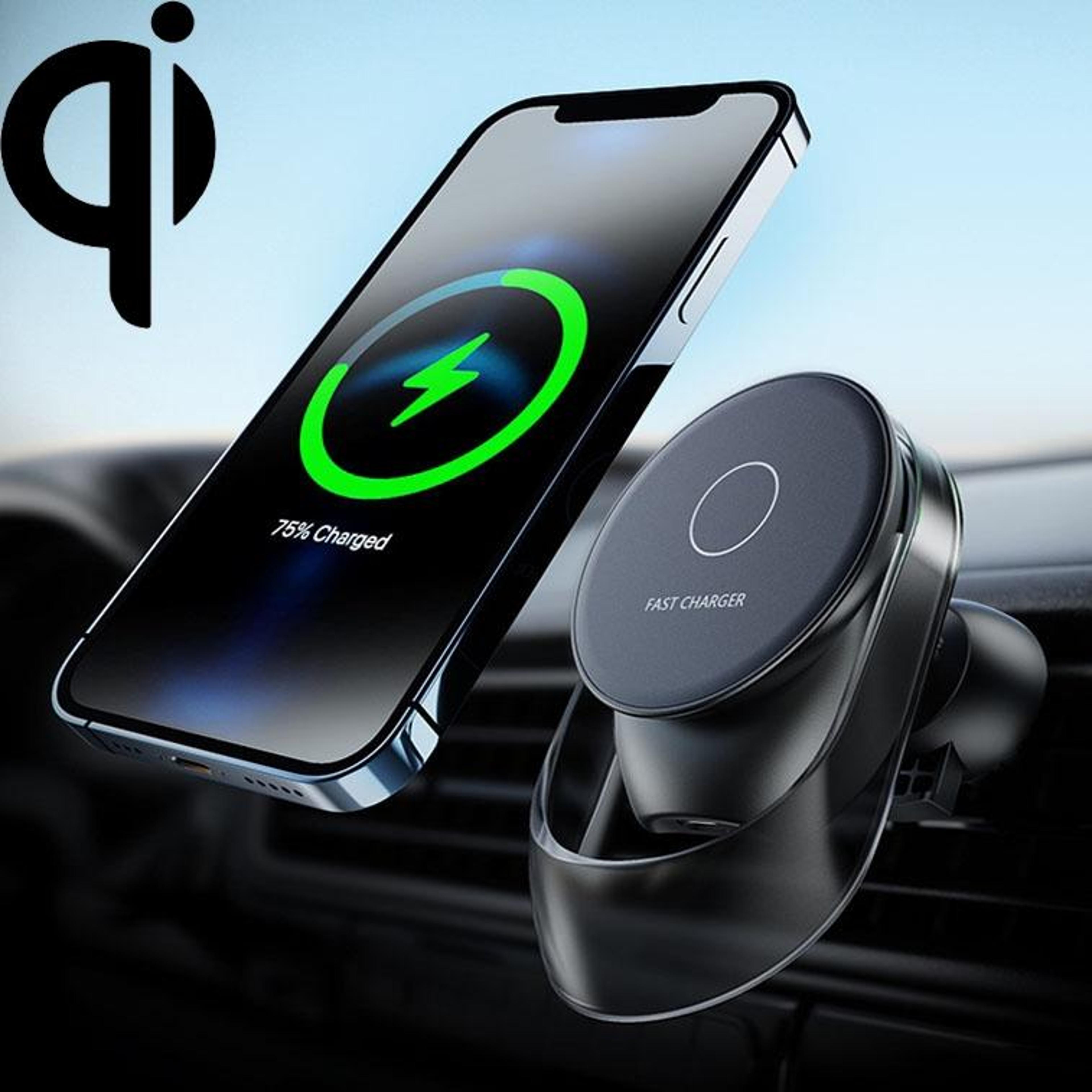 magsafe car charger 15w wireless magnetic phone mount fast charging vent holder