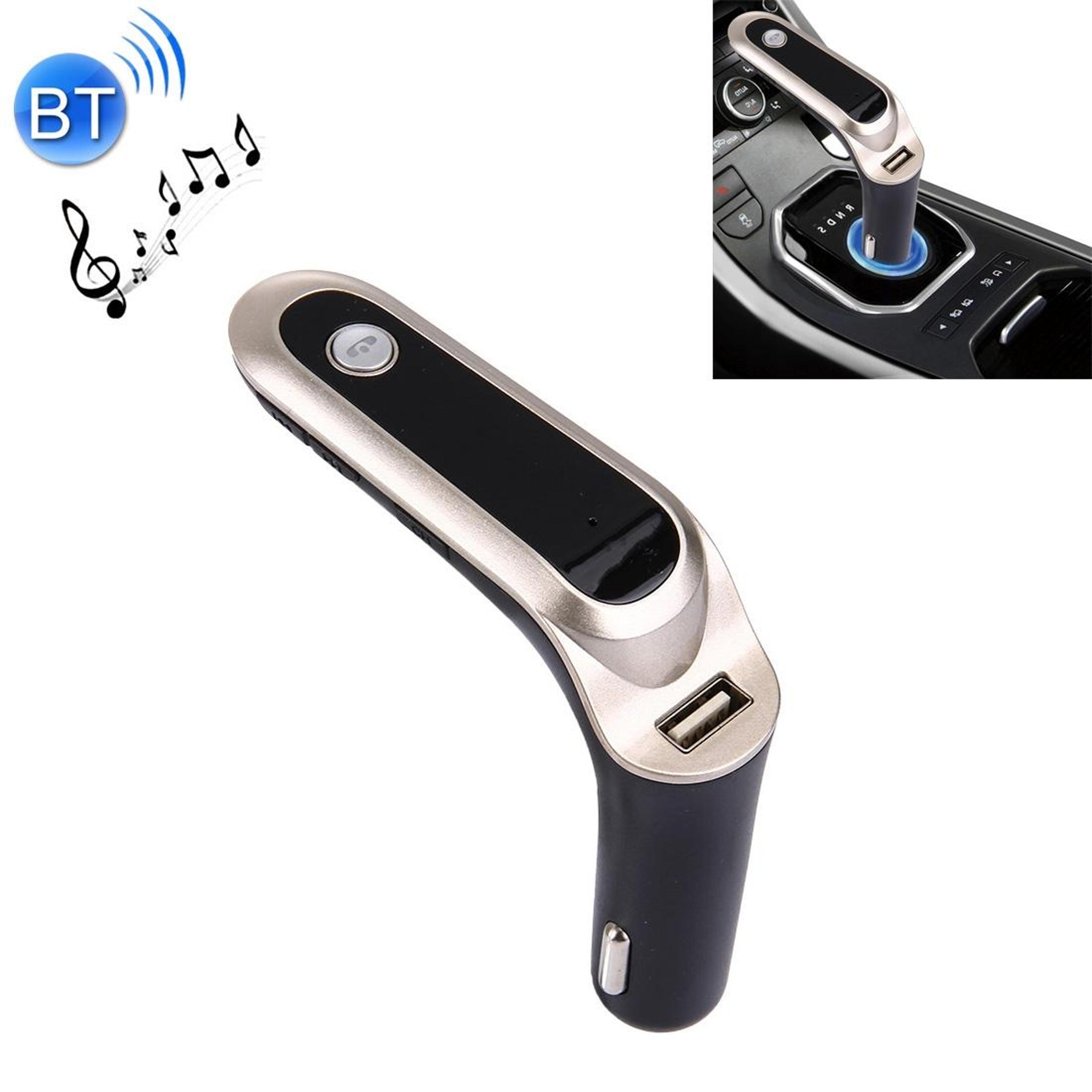 cars7 bluetooth car charger with digital display, fm transmitter for car, hands free car kit