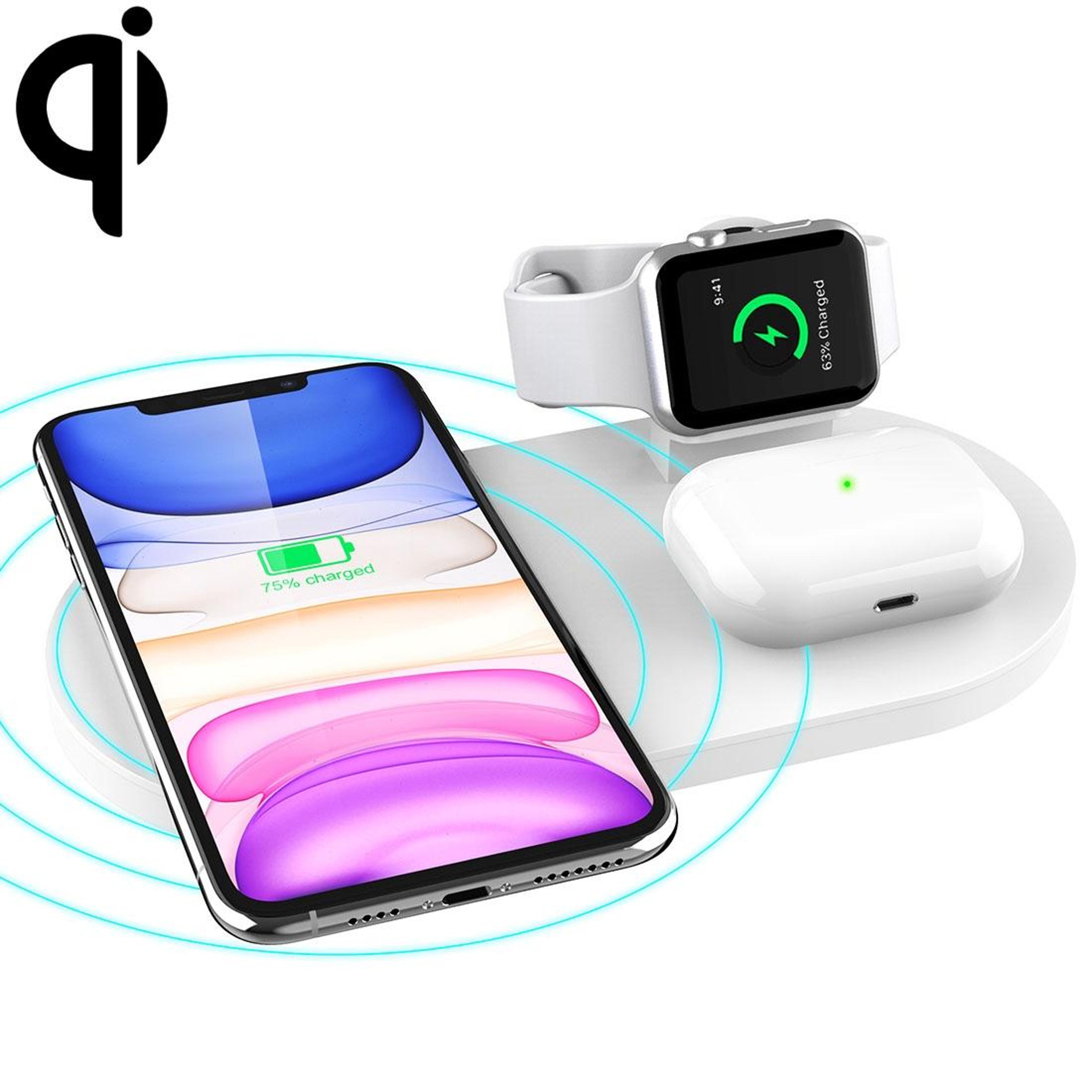 a04 3 in 1 wireless charging station qi wireless charger for iphone apple watch and airpods