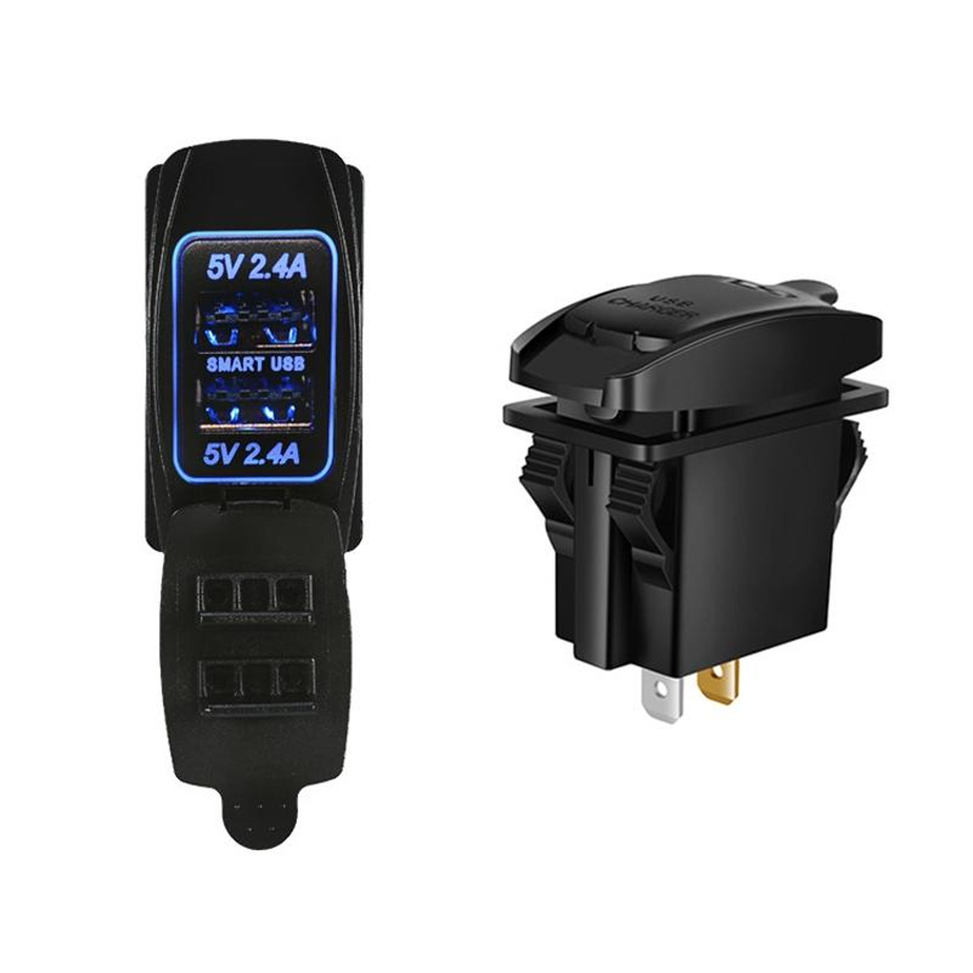 car 4.8a dual usb car charger 24w fast car charger with hidden flush mount design