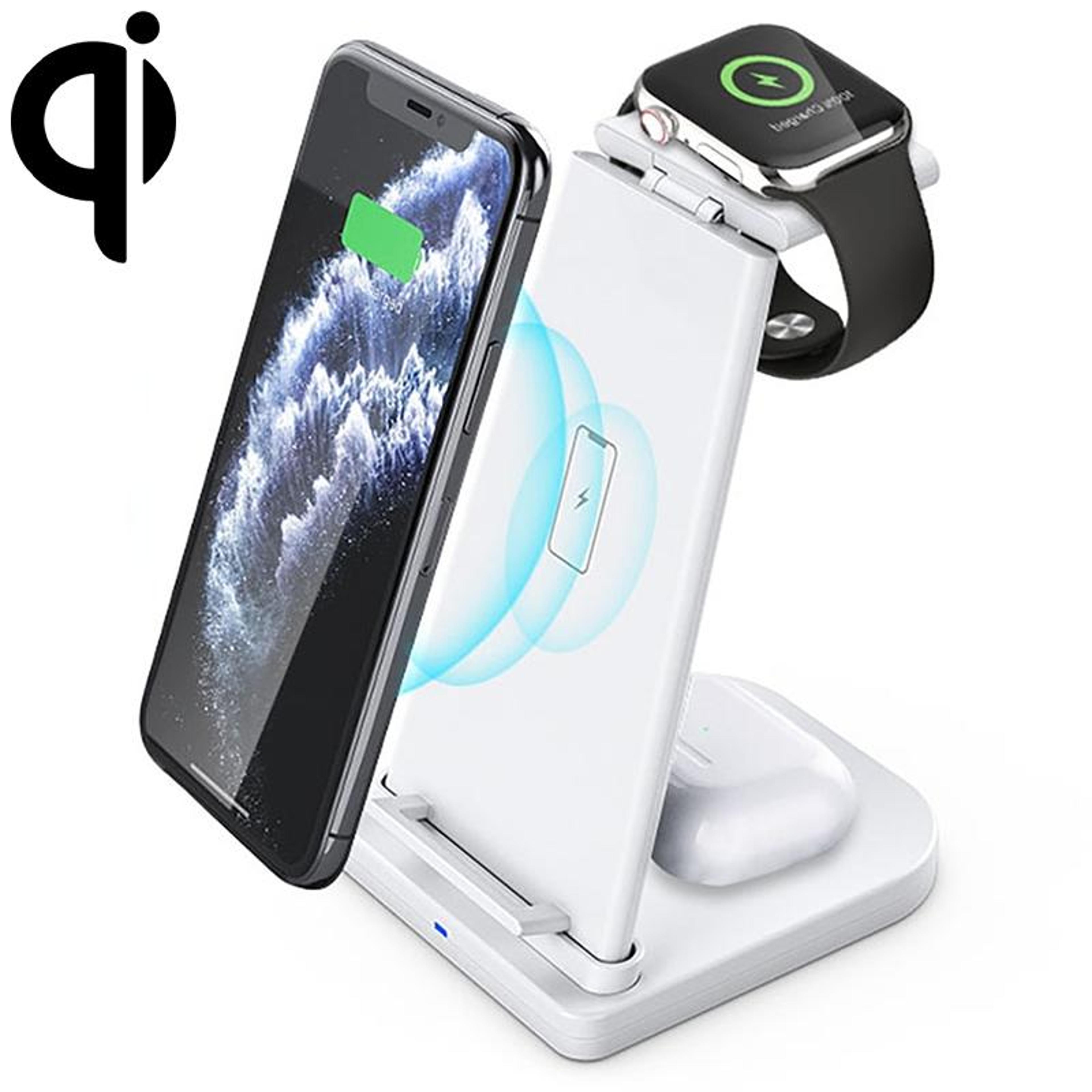 10w 3 in 1 wireless charger stand for phone apple watch and airpods
