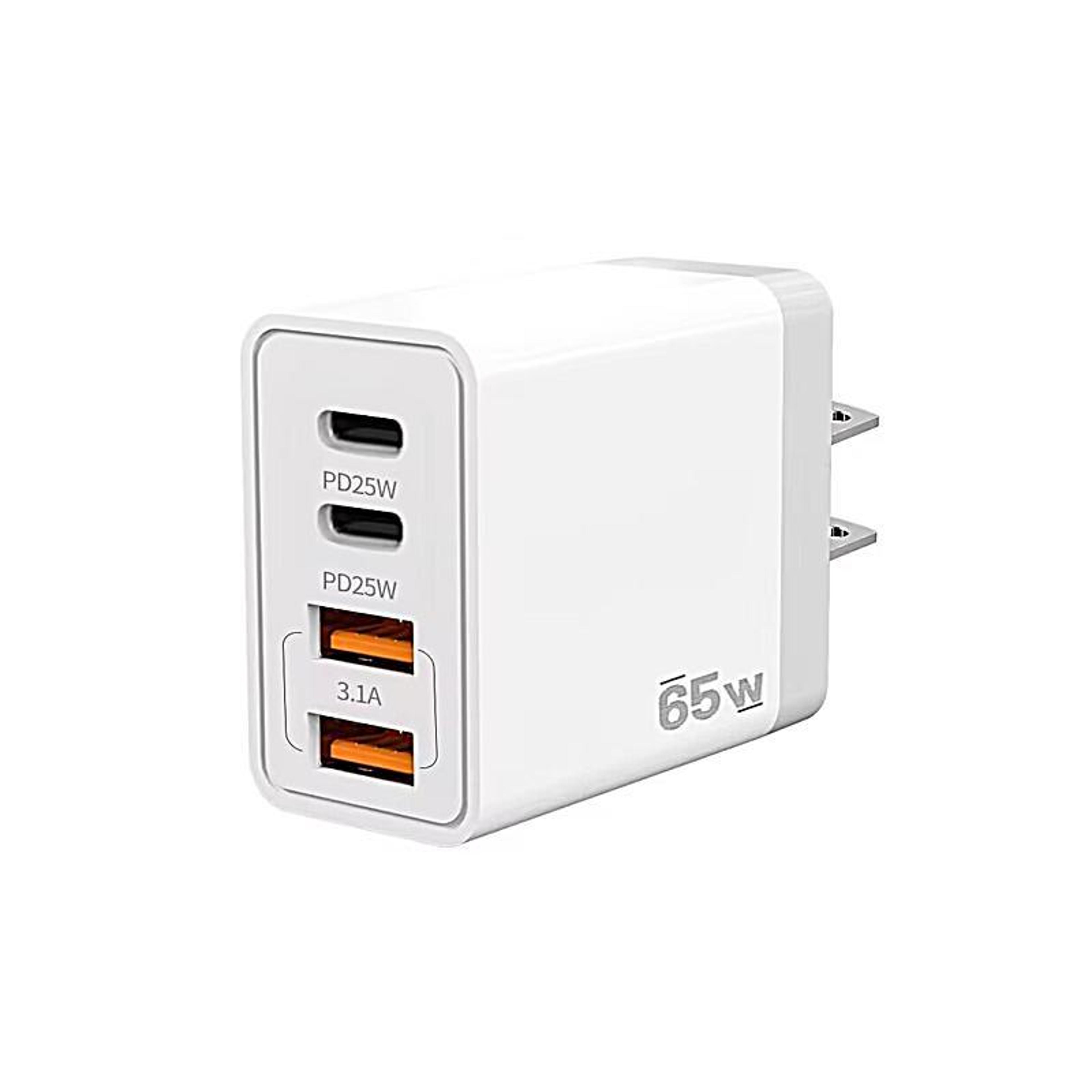 te-pd44 65w usb c fast charger dual type c dual usb a 4 port mobile charger