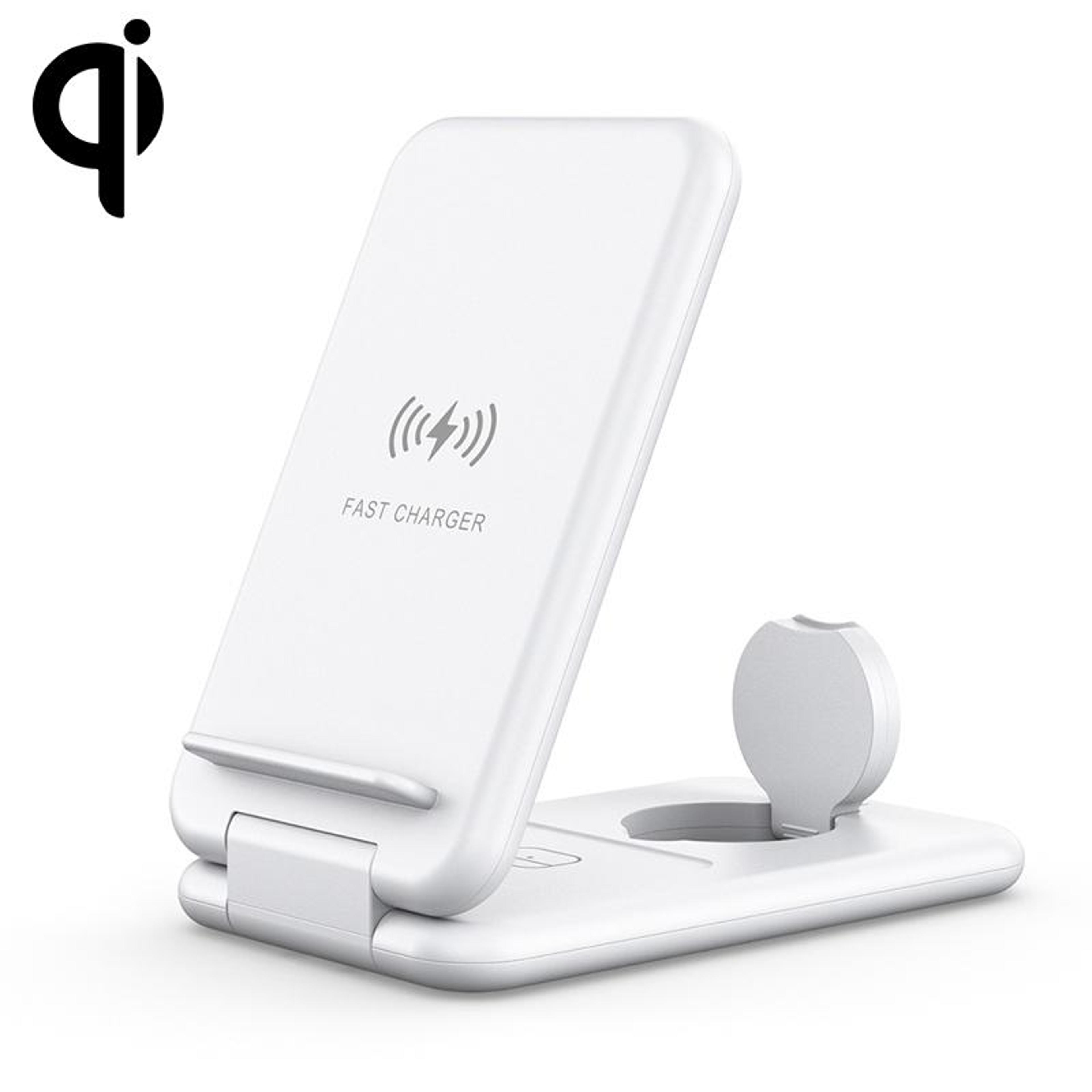 15w 3 in 1 wireless charger station foldable phone holder for iphone watch airpods