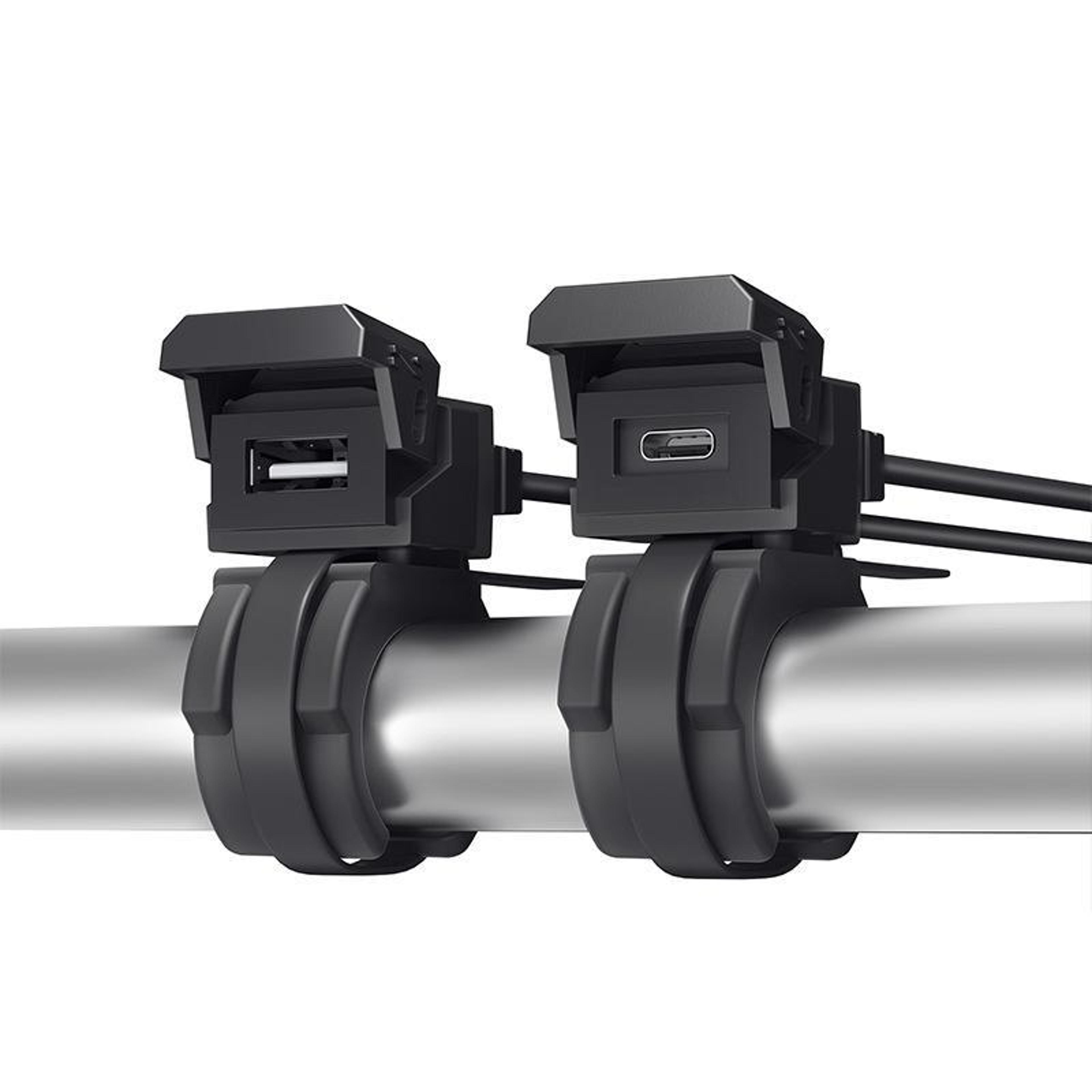 wupp waterproof motorcycle usb charger with 30w pd fast charging dual usb c and usb a ports