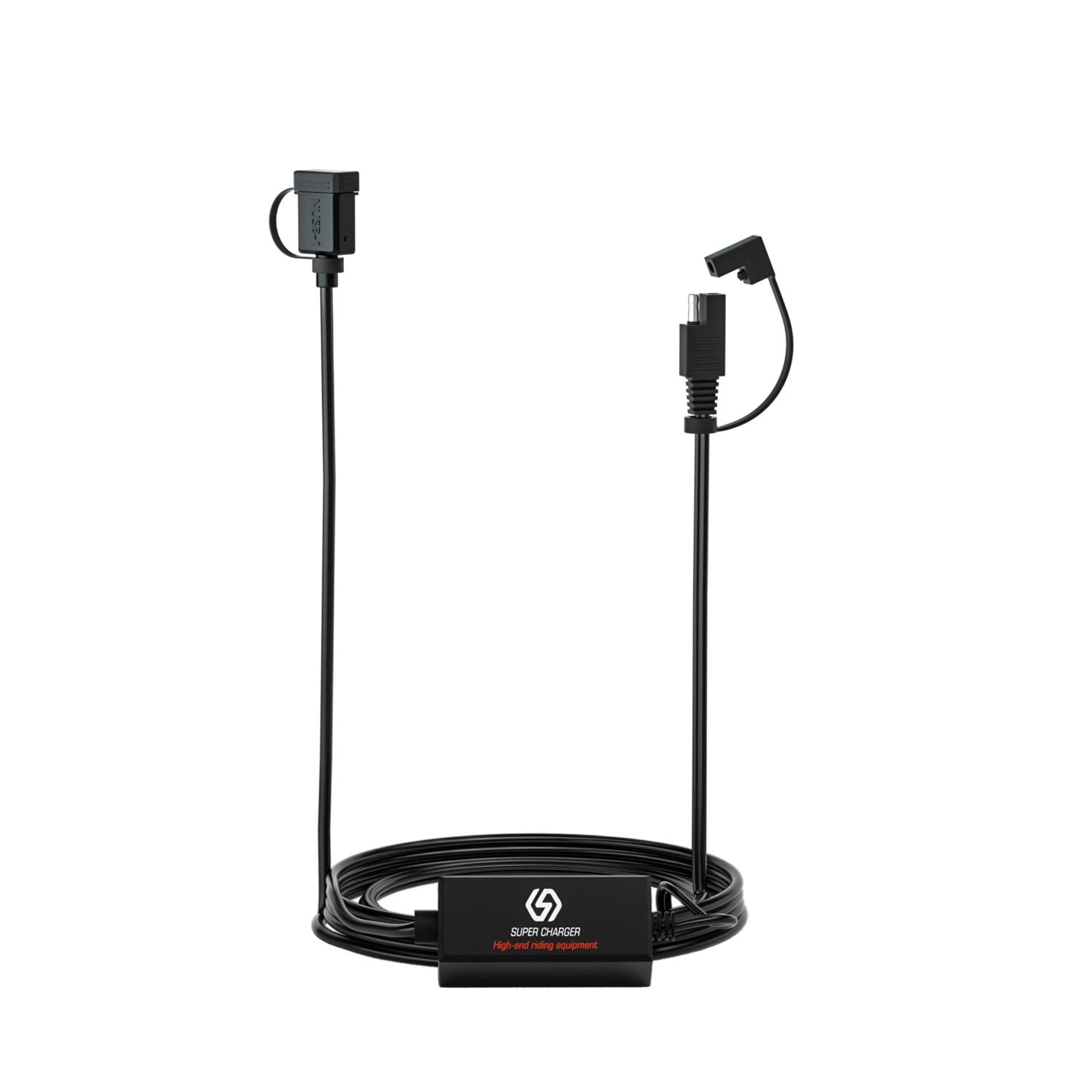 wupp cs-1186b1 motorcycle usb charger sae qc 3.0 fast charging waterproof usb port