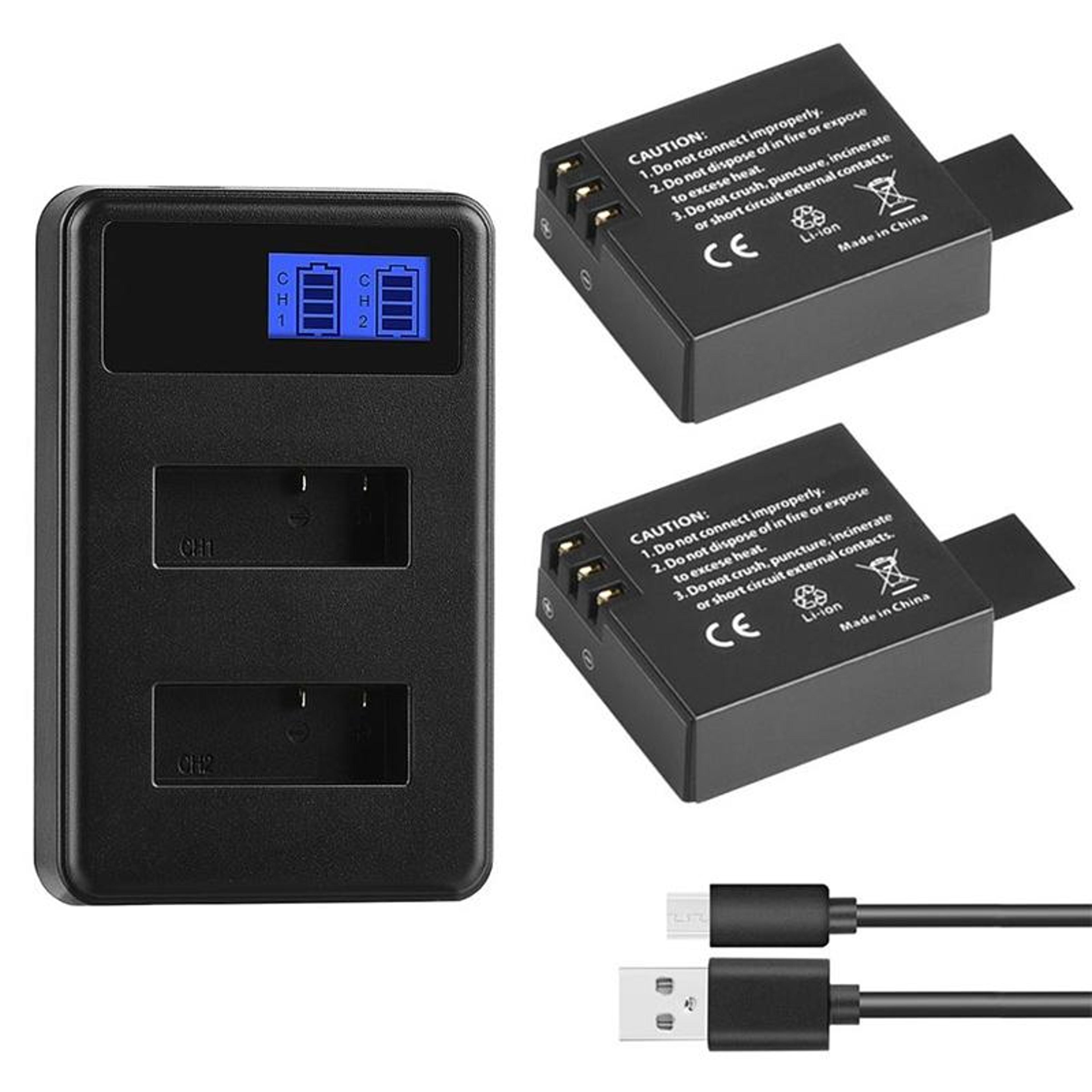 sjcam dual battery lcd charger for sj7000 sj6000 sj5000 sj4000 usb smart charging dock