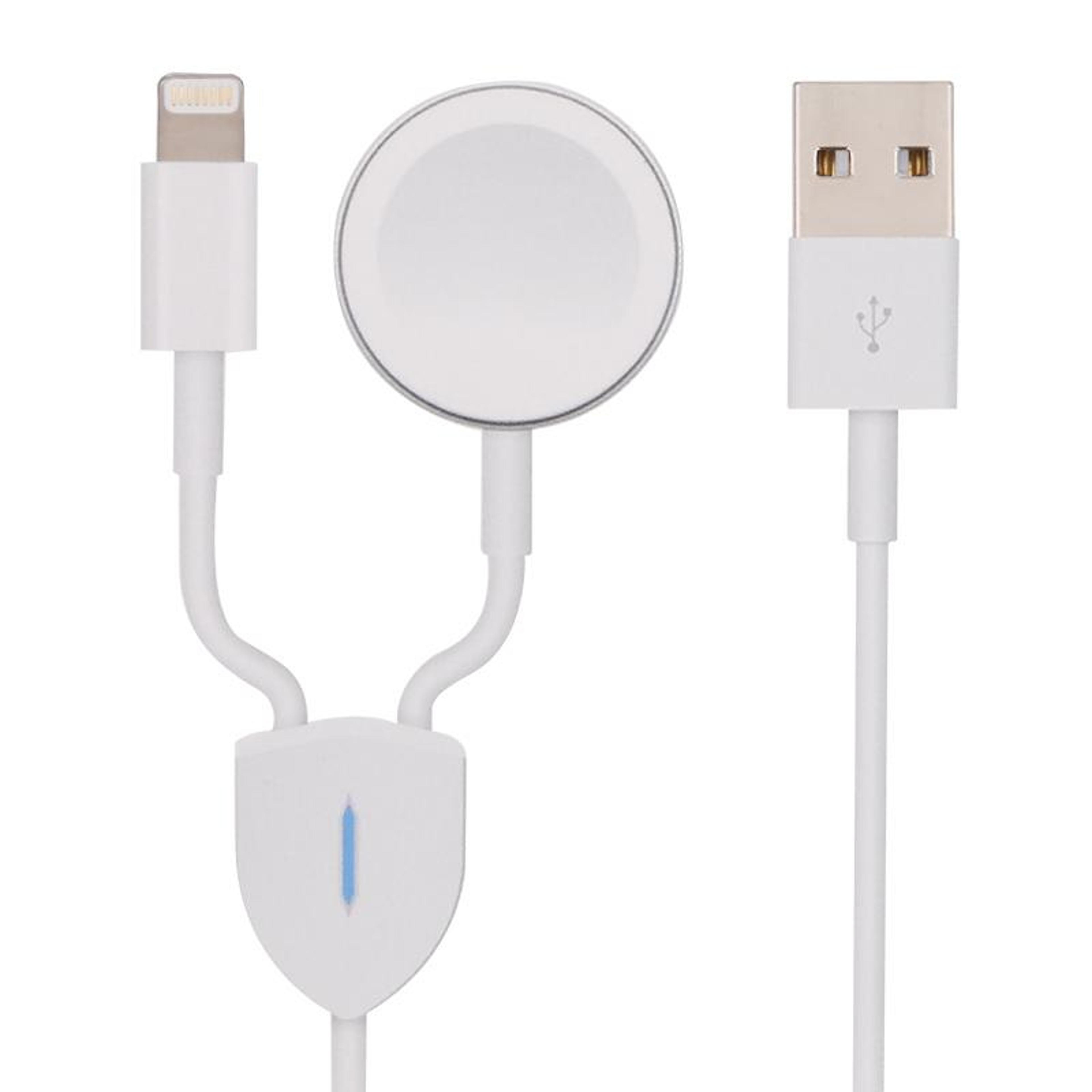 2 in 1 charging cable with apple watch charger and lightning charging cable 1.2m