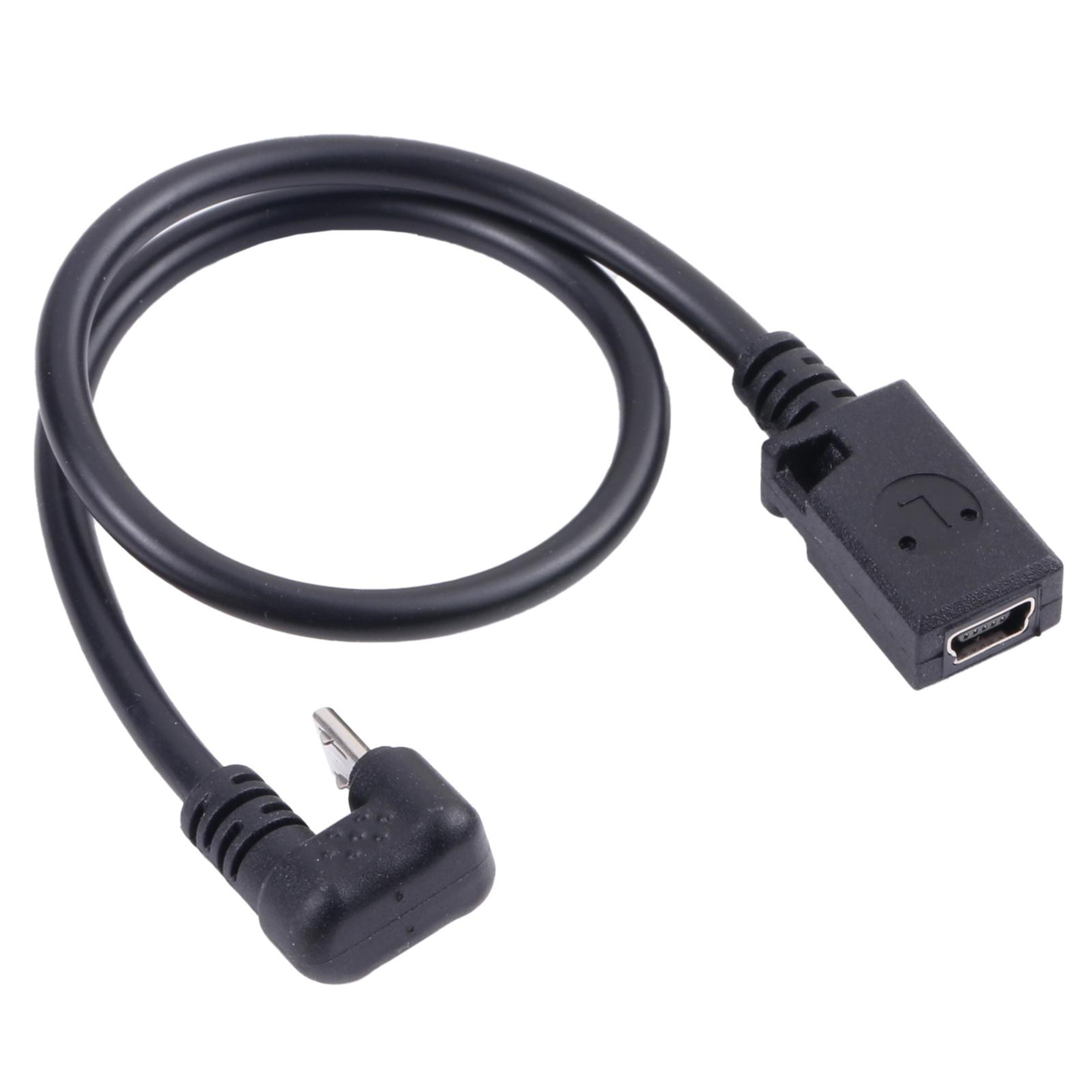 mini usb female to micro usb male data charging cable adapter for fast sync and charging