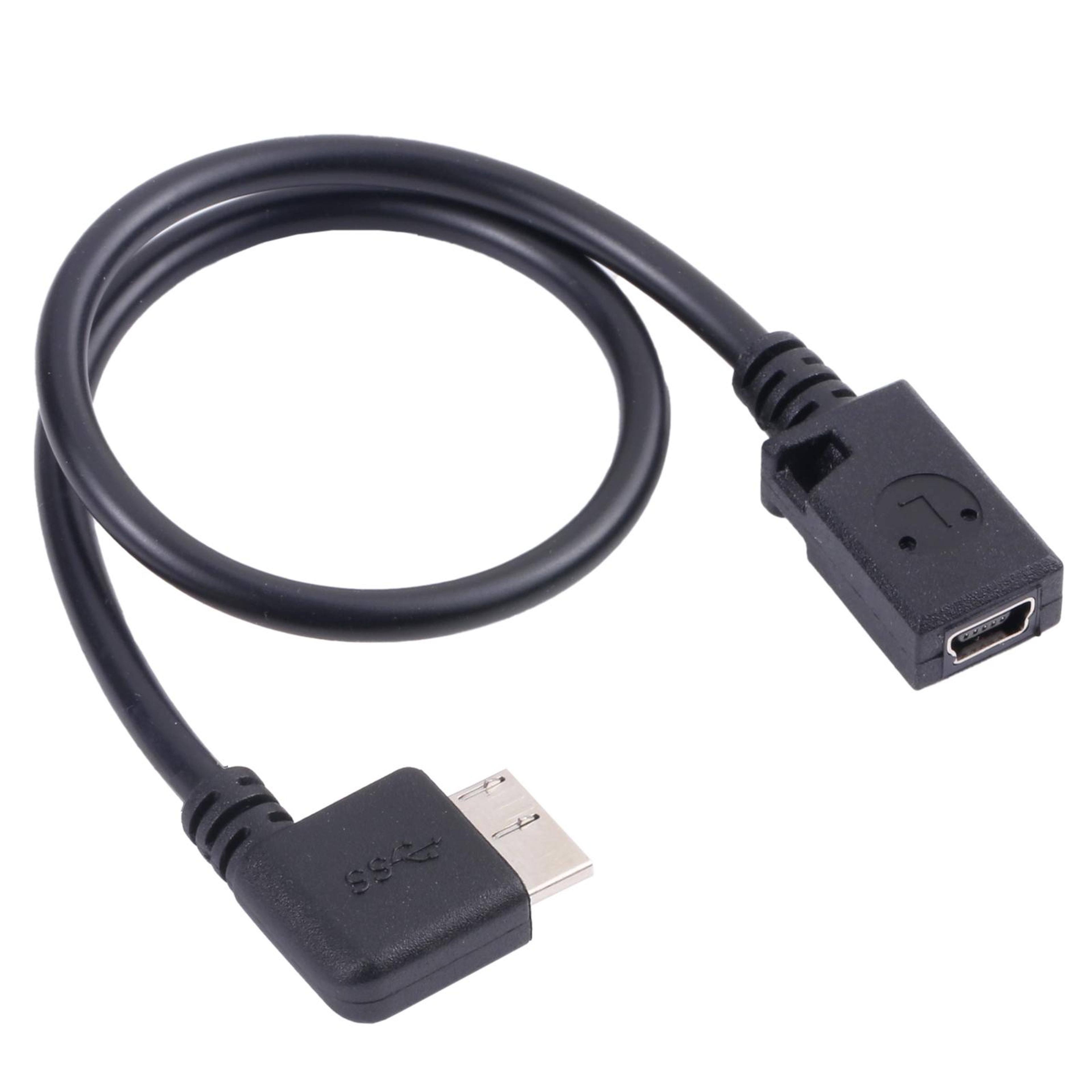 mini usb to micro usb 3.0 data charging cable for digital cameras and devices