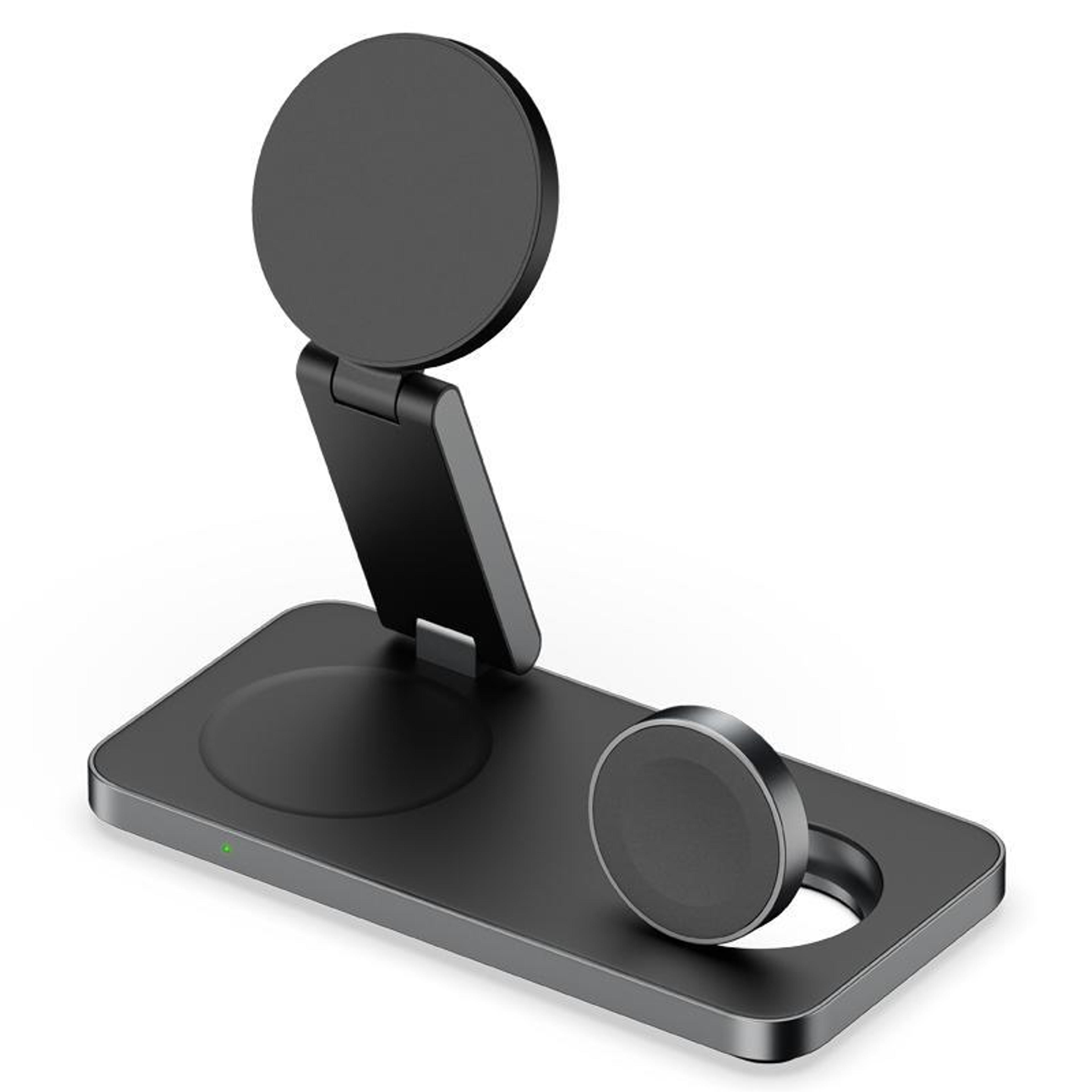 t8 3 in 1 wireless charger foldable magnetic wireless charging dock for iphone apple watch airpods