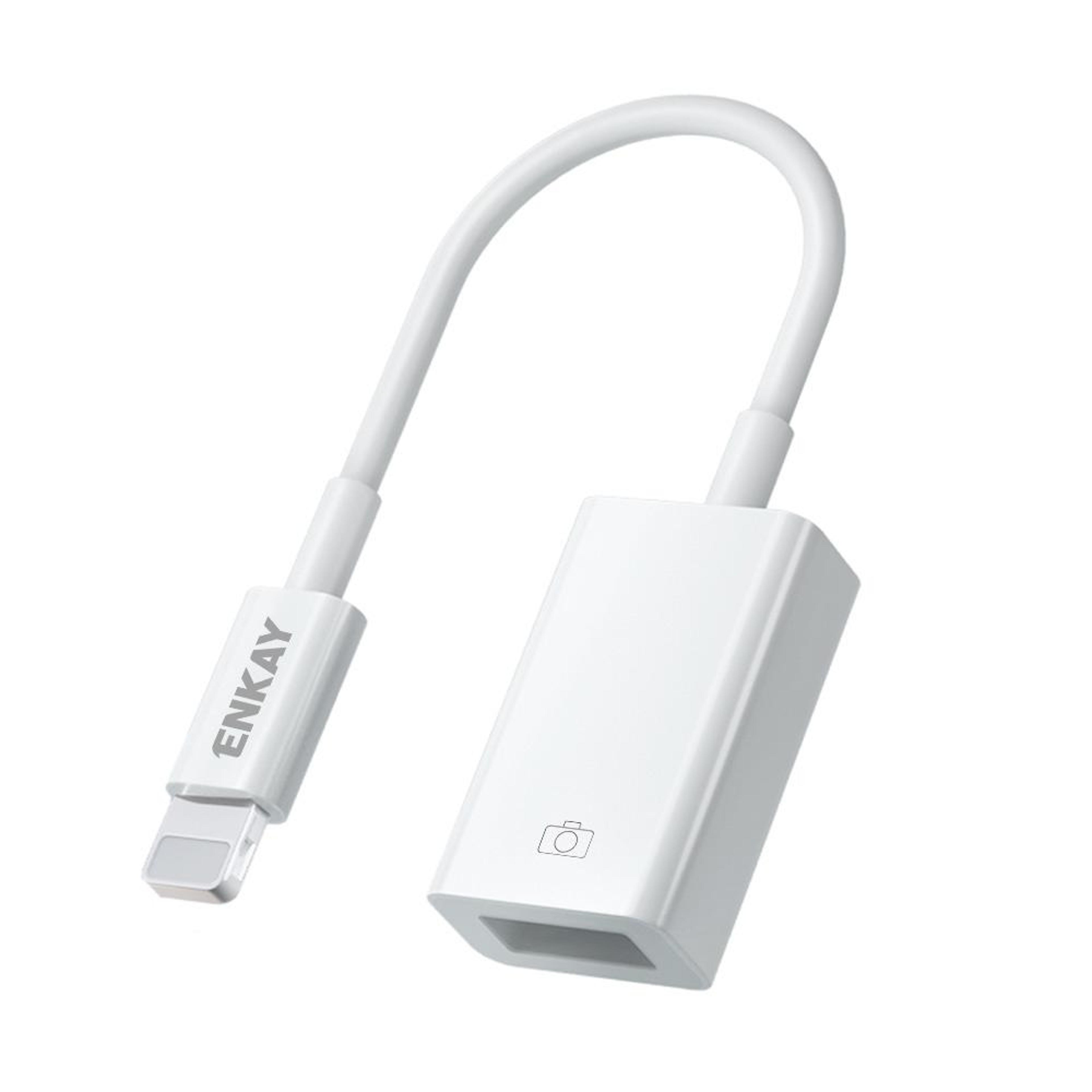 enkay lightning to usb otg adapter usb camera adapter for iphone ipad usb 3.0 data transfer cable