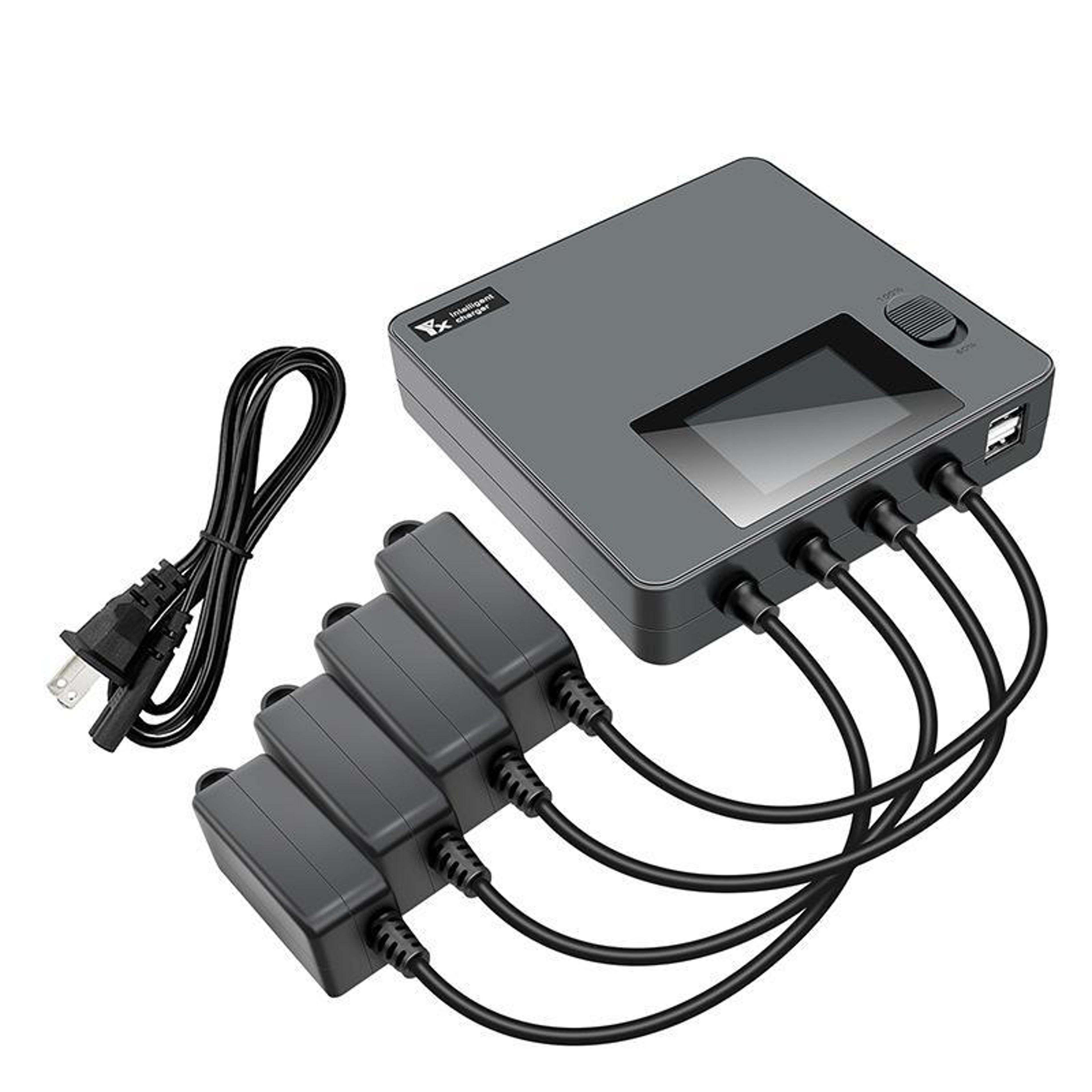 dji mini 4 pro battery charger four bay battery manager with color display for mini 3 pro mini 3 us plug