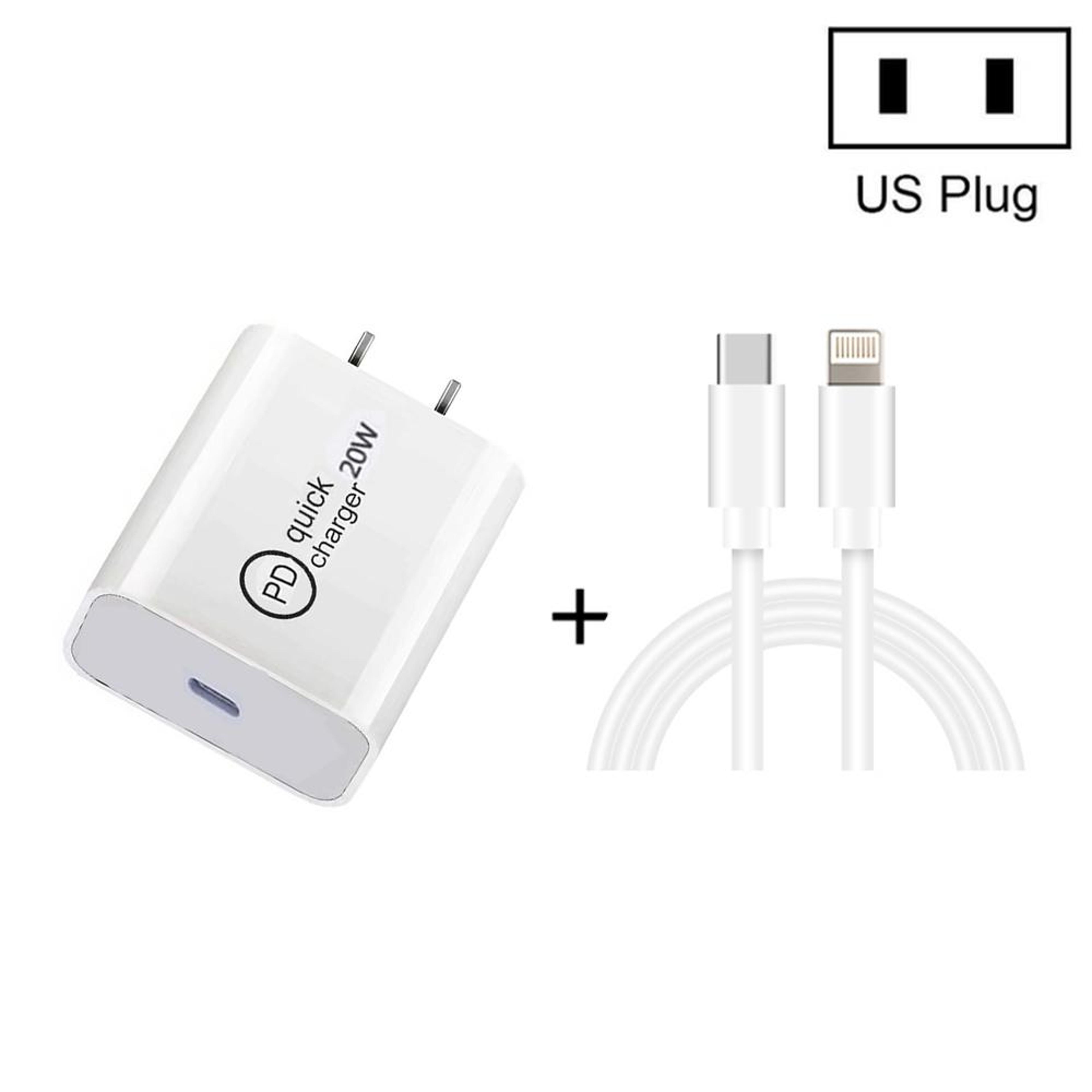 sdc 20w usb-c charger with usb-c to lightning cable pd fast charger travel charging set