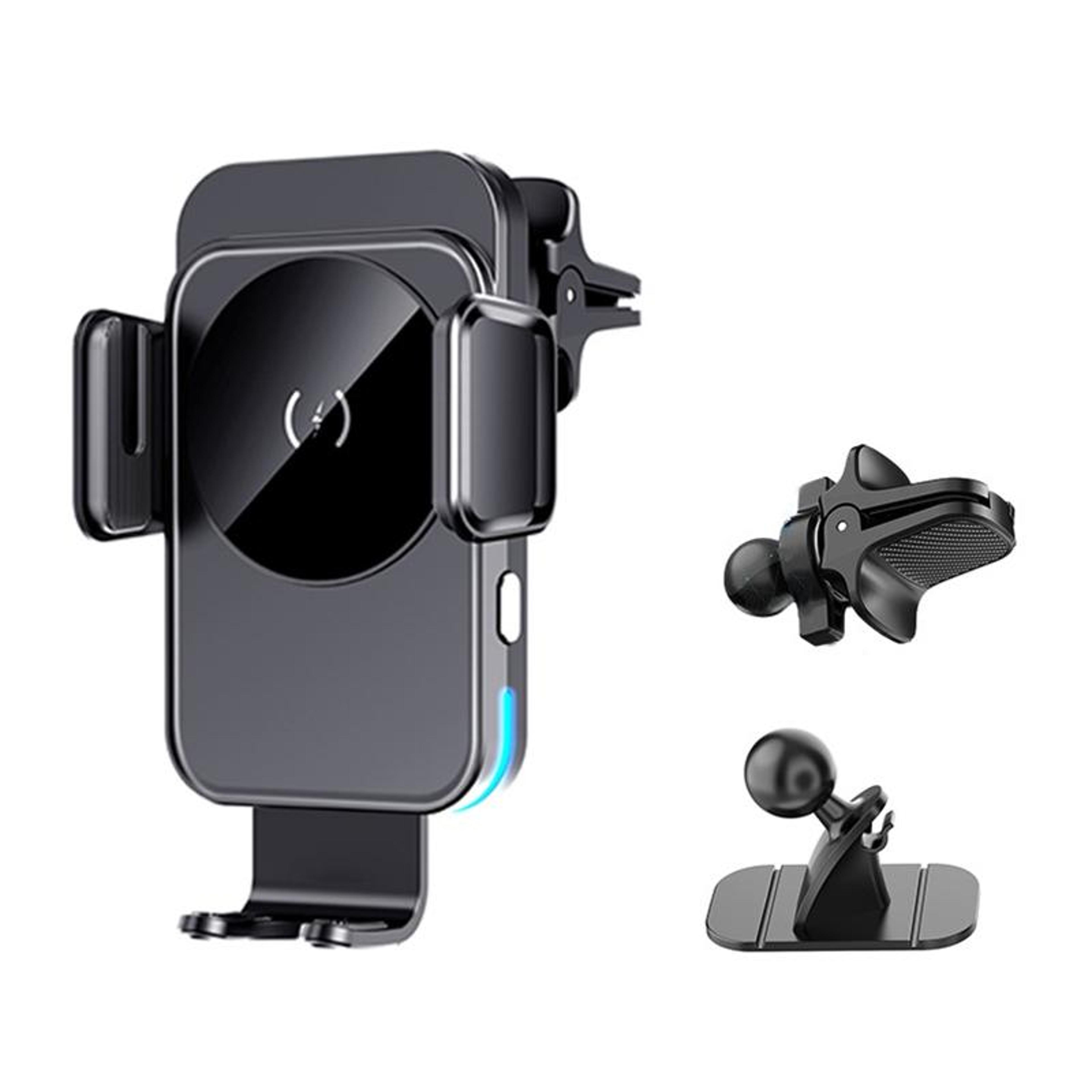 m7 wireless car charger 15w fast charging auto clamping car mount qi phone holder