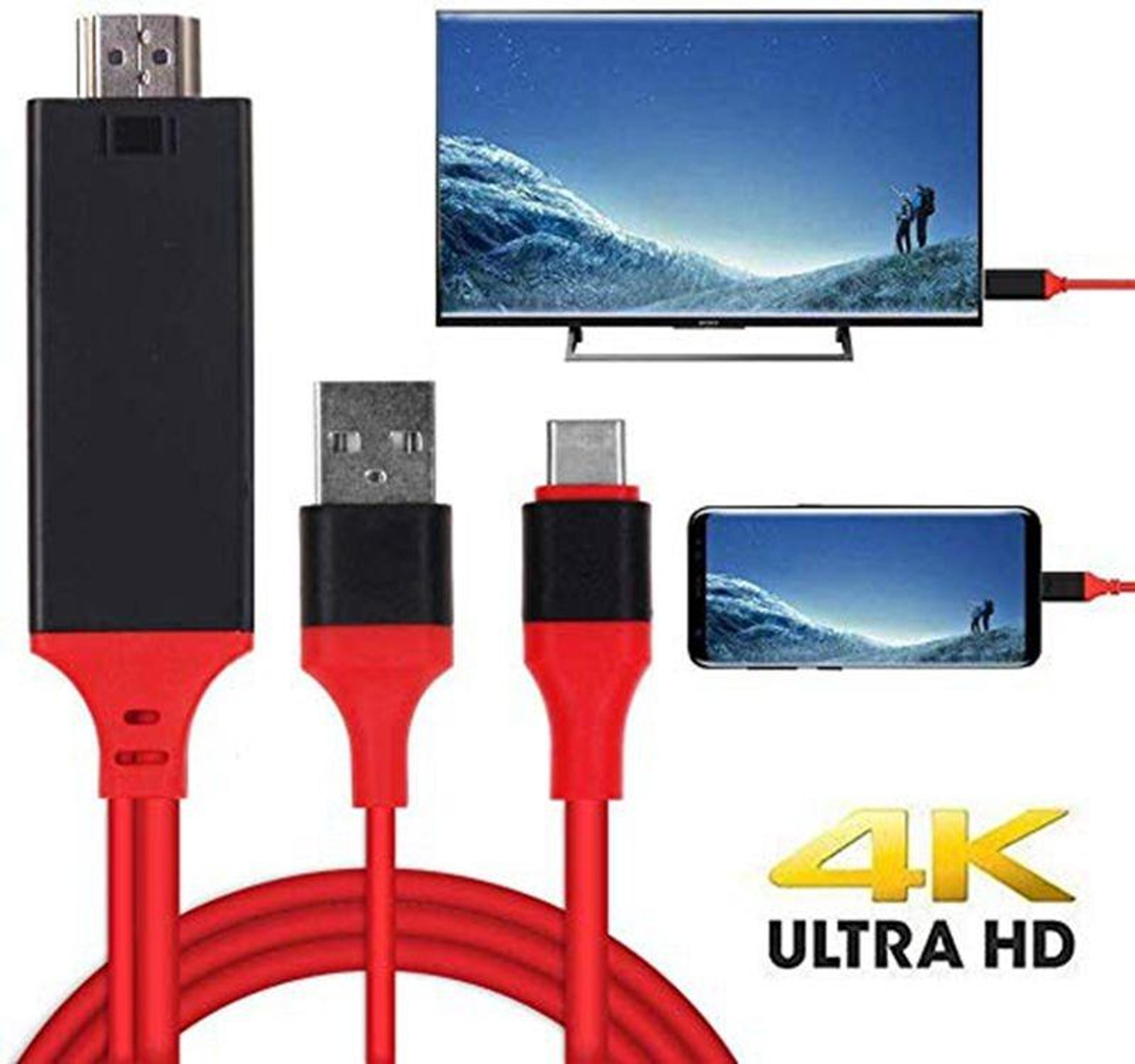 usb c to hdmi 4k adapter cable with charging port plug and play for android phones laptops and projectors