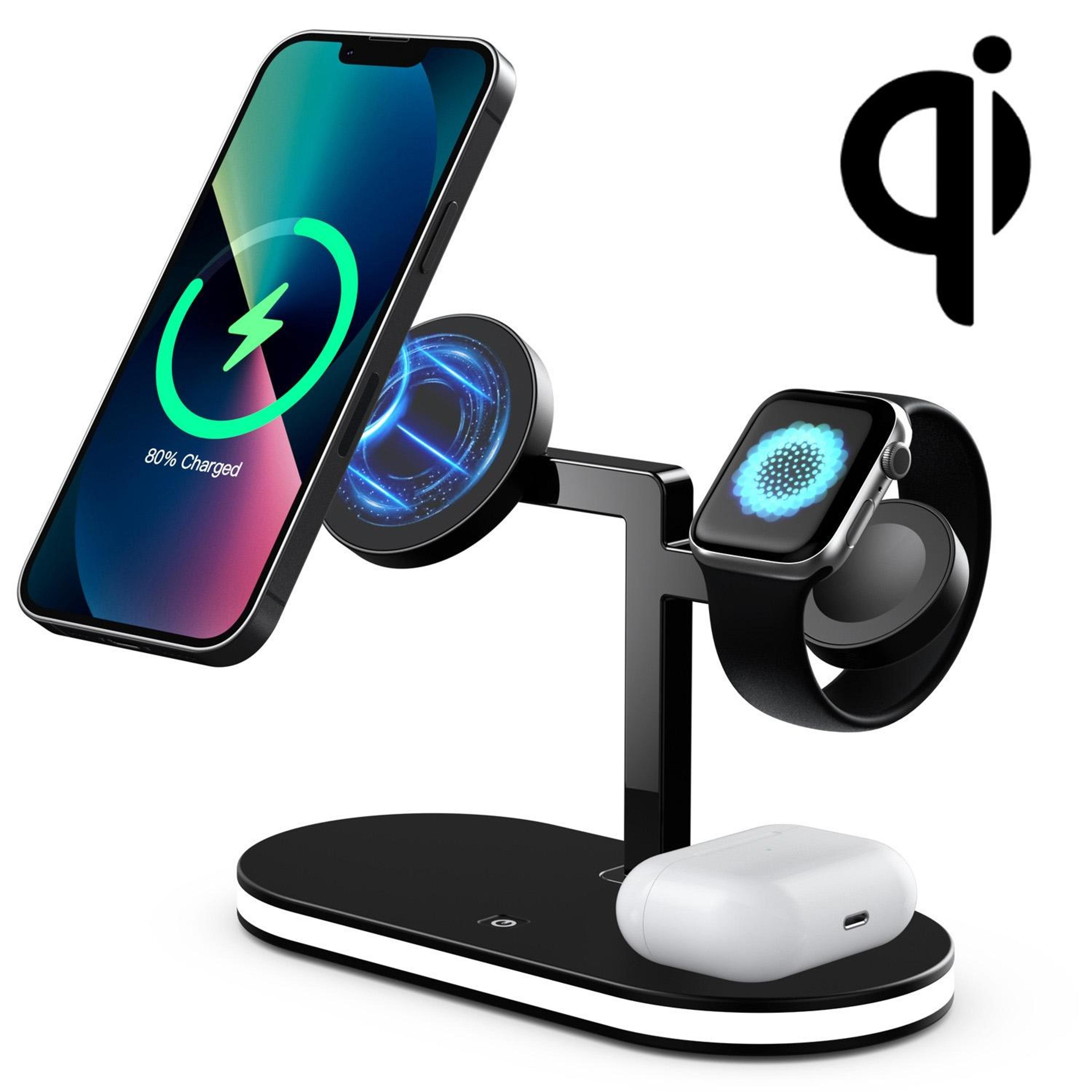 ud23 3 in 1 wireless charger 15w fast charging stand for phone apple watch and airpods