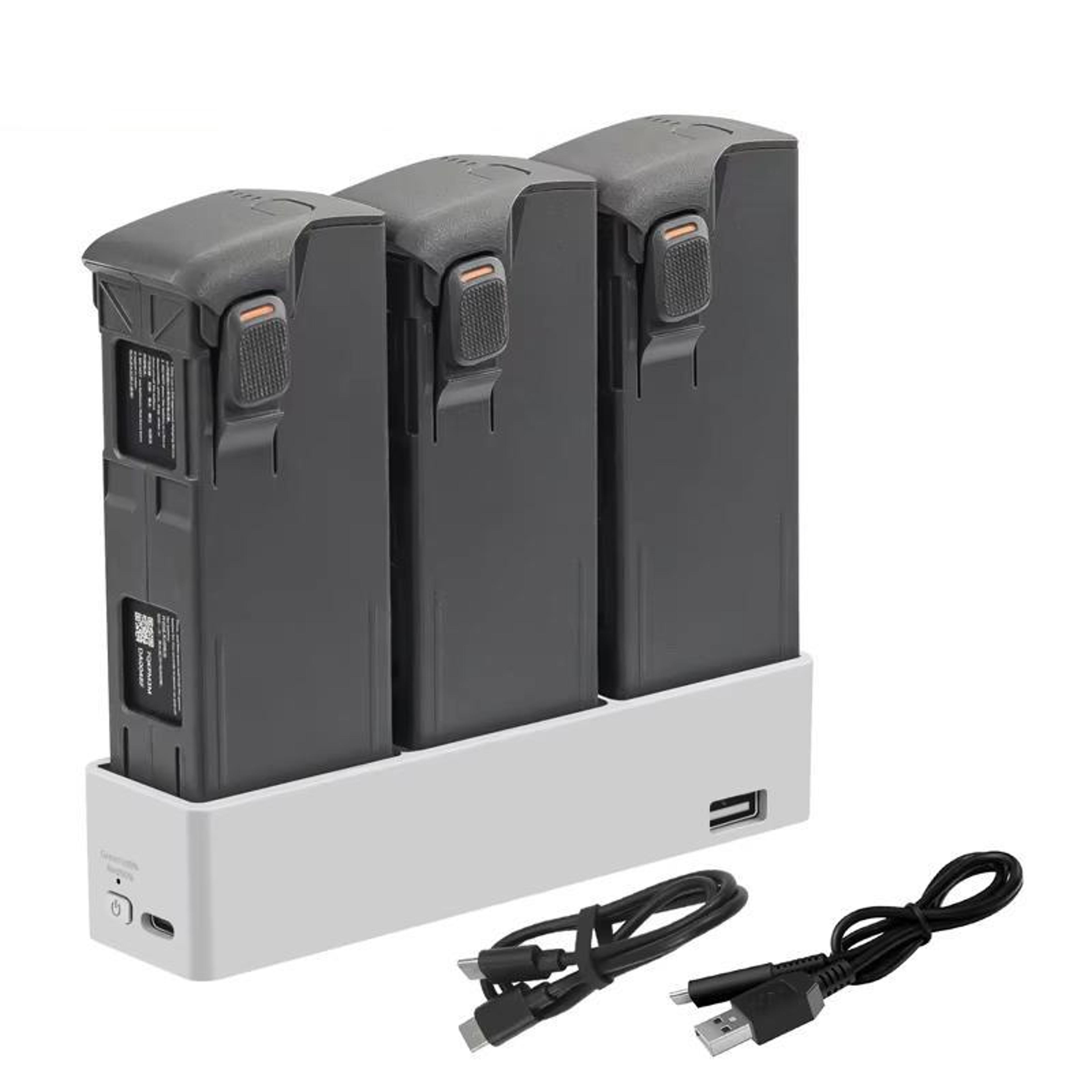 dji avata 2 battery charger pd 65w 3 slot charging hub with storage mode