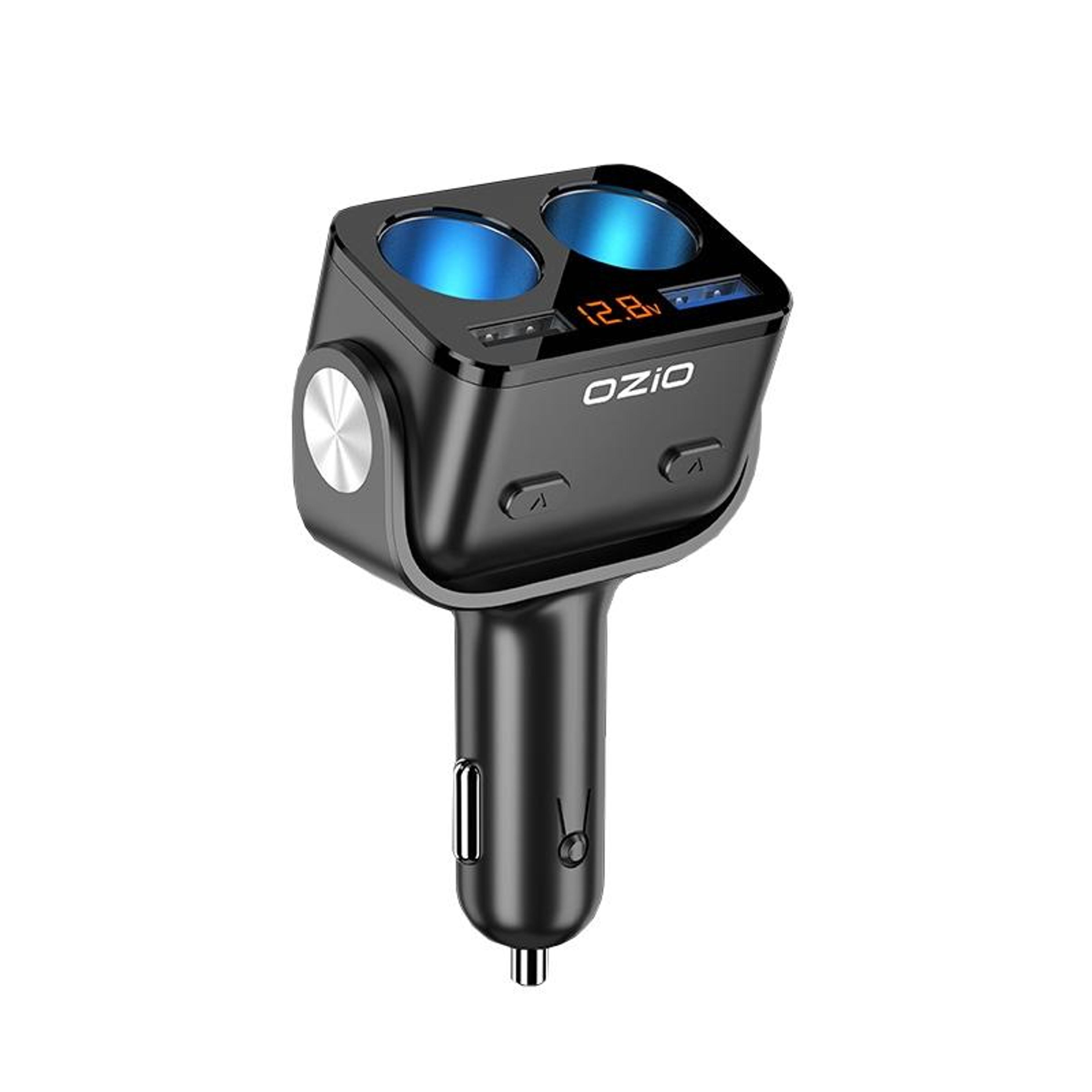 ozio usb car charger qc3.0 dual usb cigarette lighter adapter 12v 24v fast charger y34q