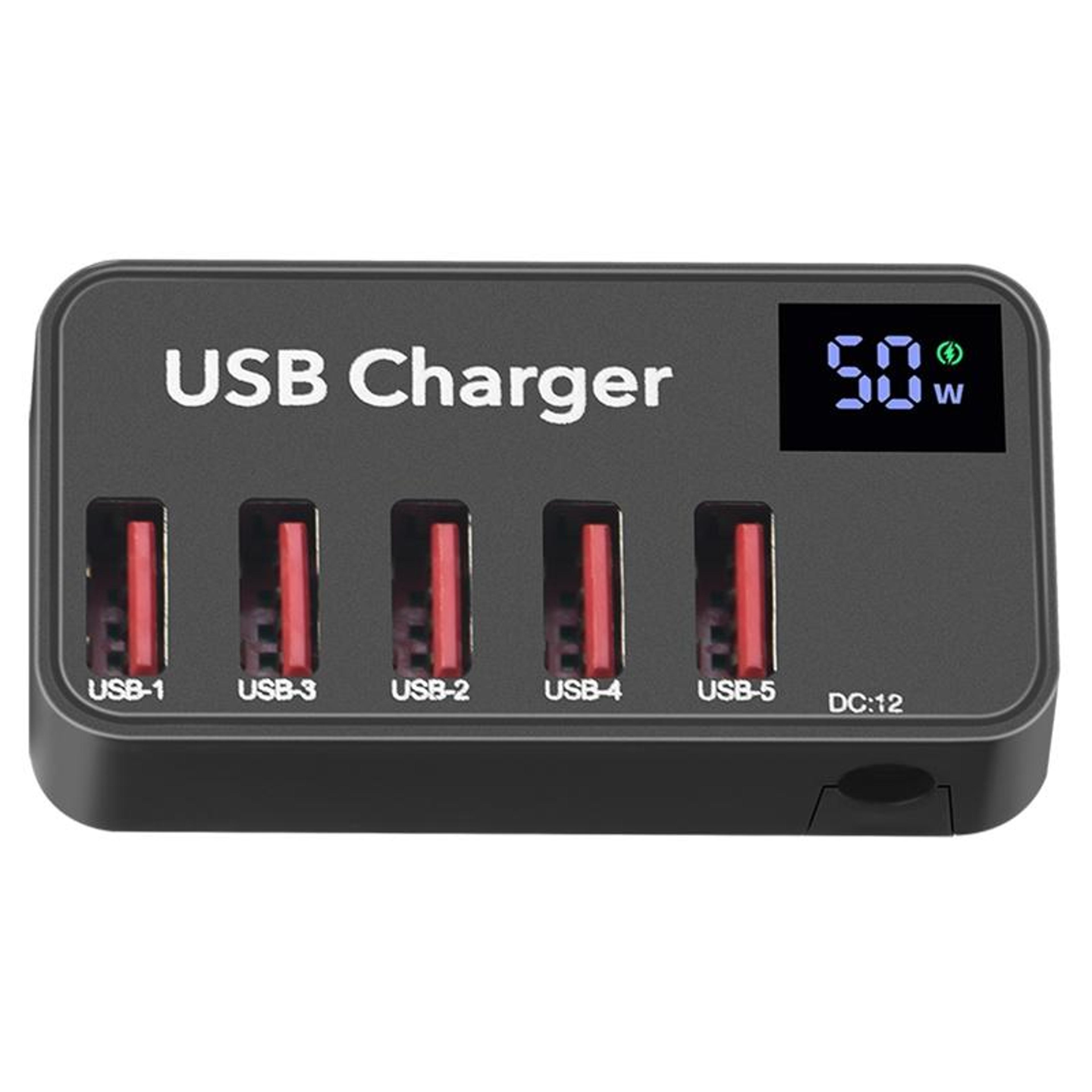 988a 5 port usb charger fast usb charging station with digital display
