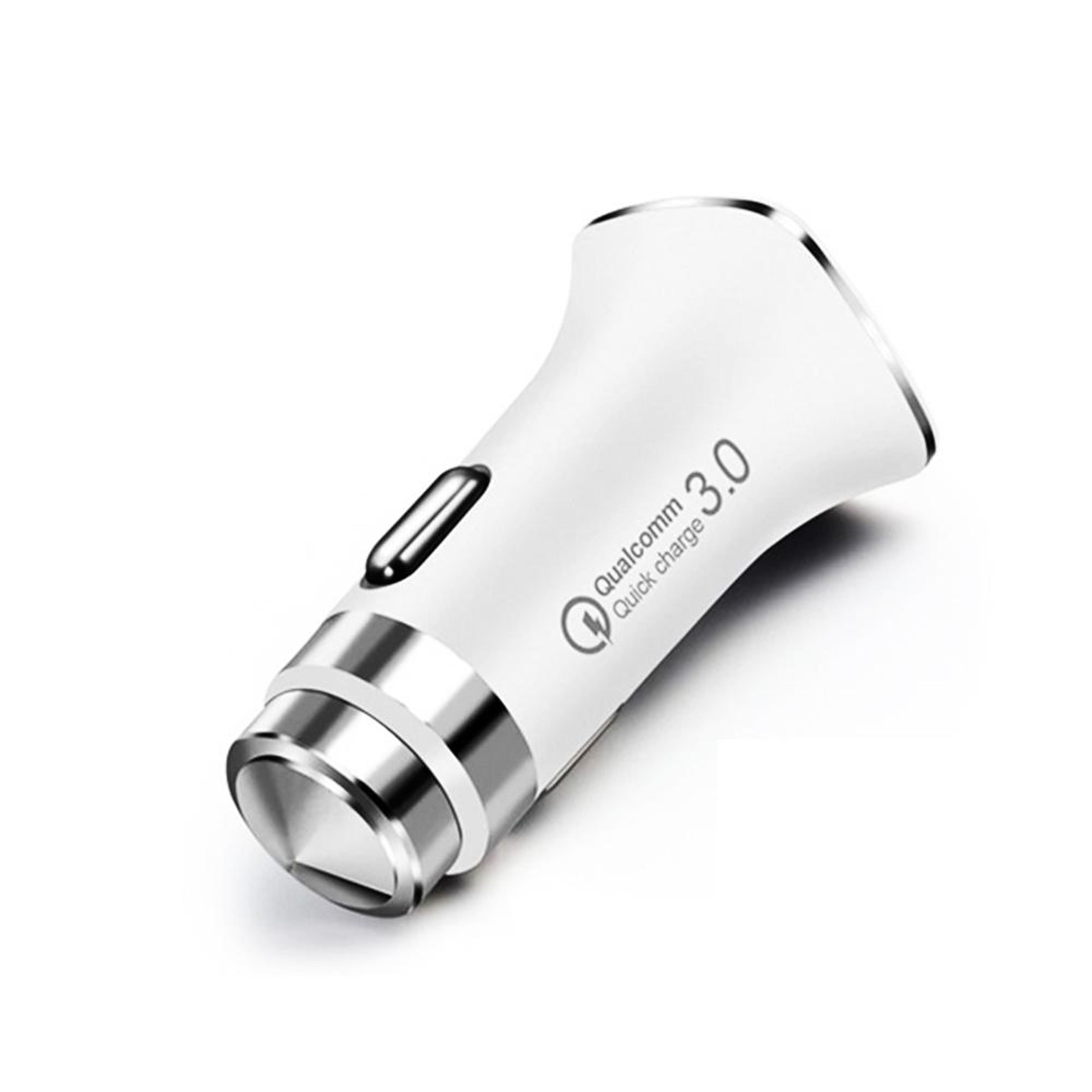 lz-328 qc3.0 car charger 18w fast usb car charger with emergency safety hammer