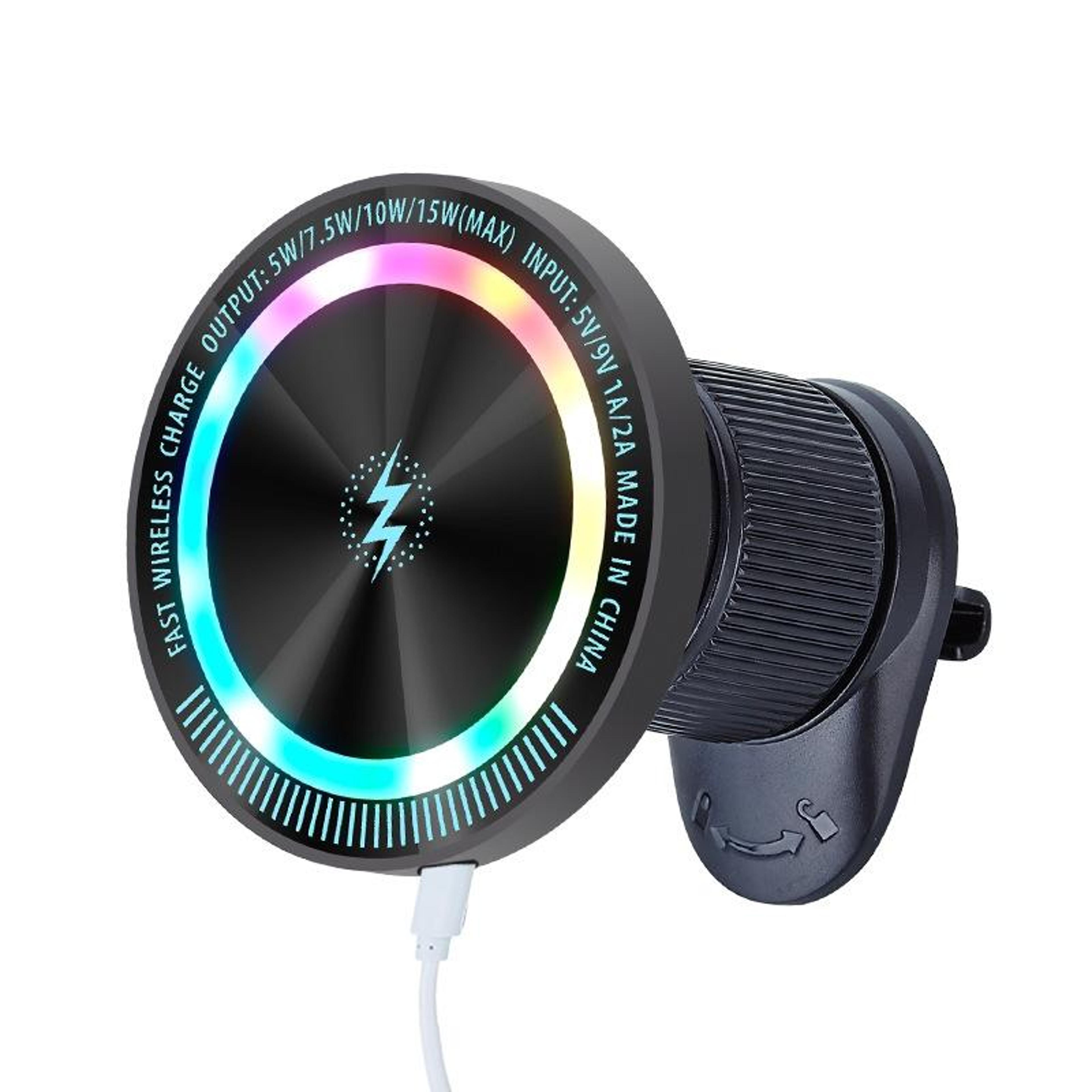 magsafe car charger 15w magnetic wireless charging mount with 360 degree phone holder for air vent