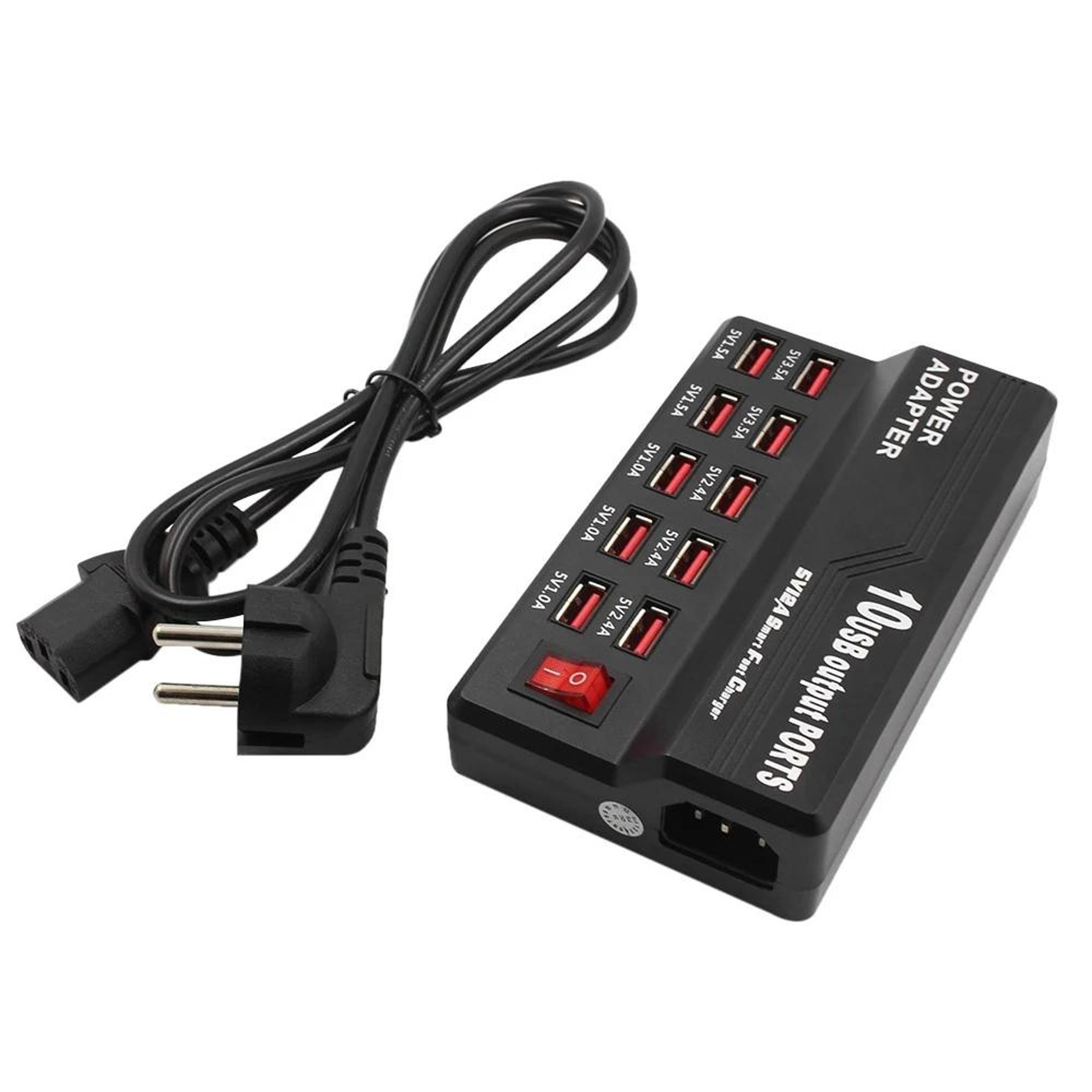 10 port usb charger smart usb fast charging station multi usb charging hub with digital display us plug