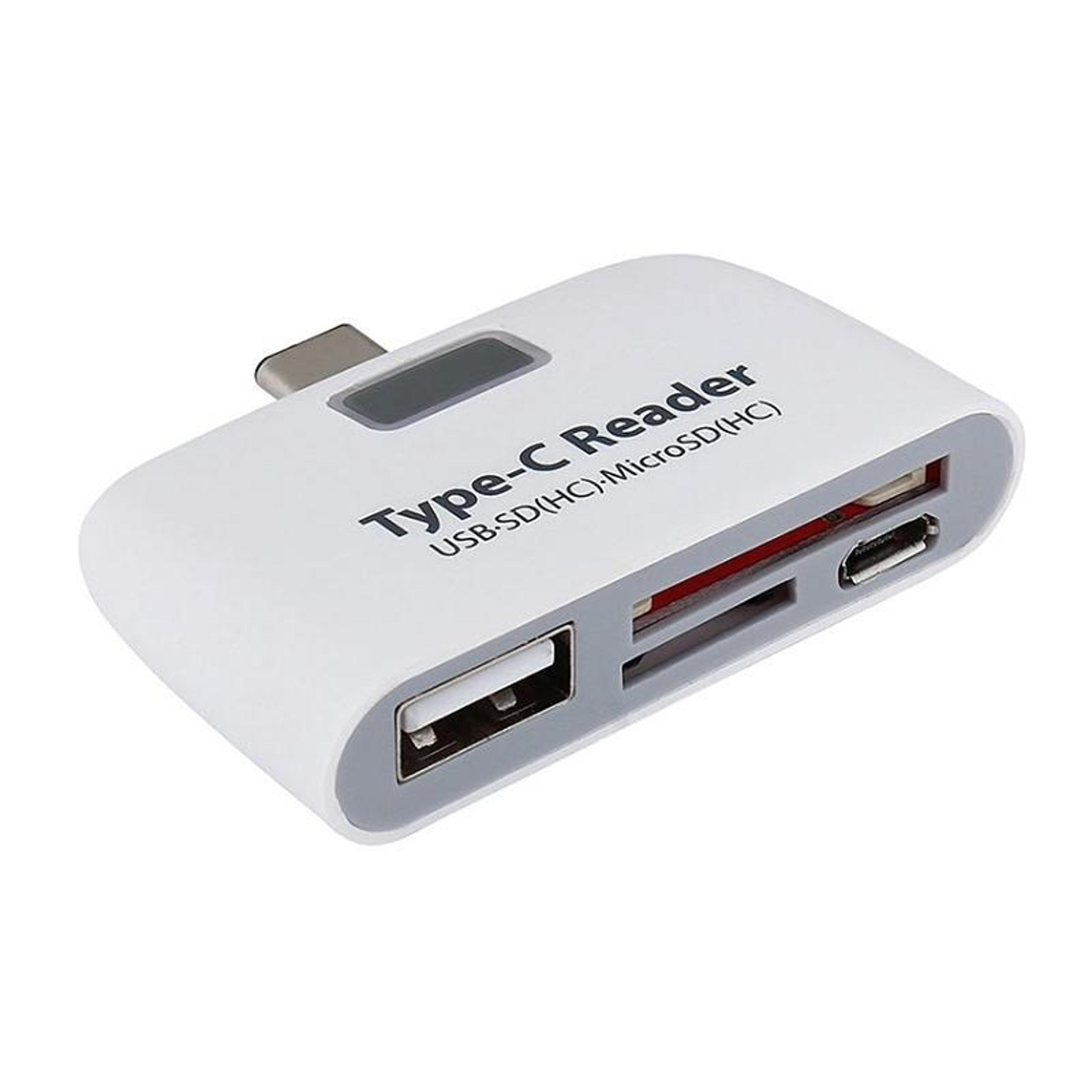usb c card reader type c adapter with sd tf usb otg hub for macbook laptop android phones