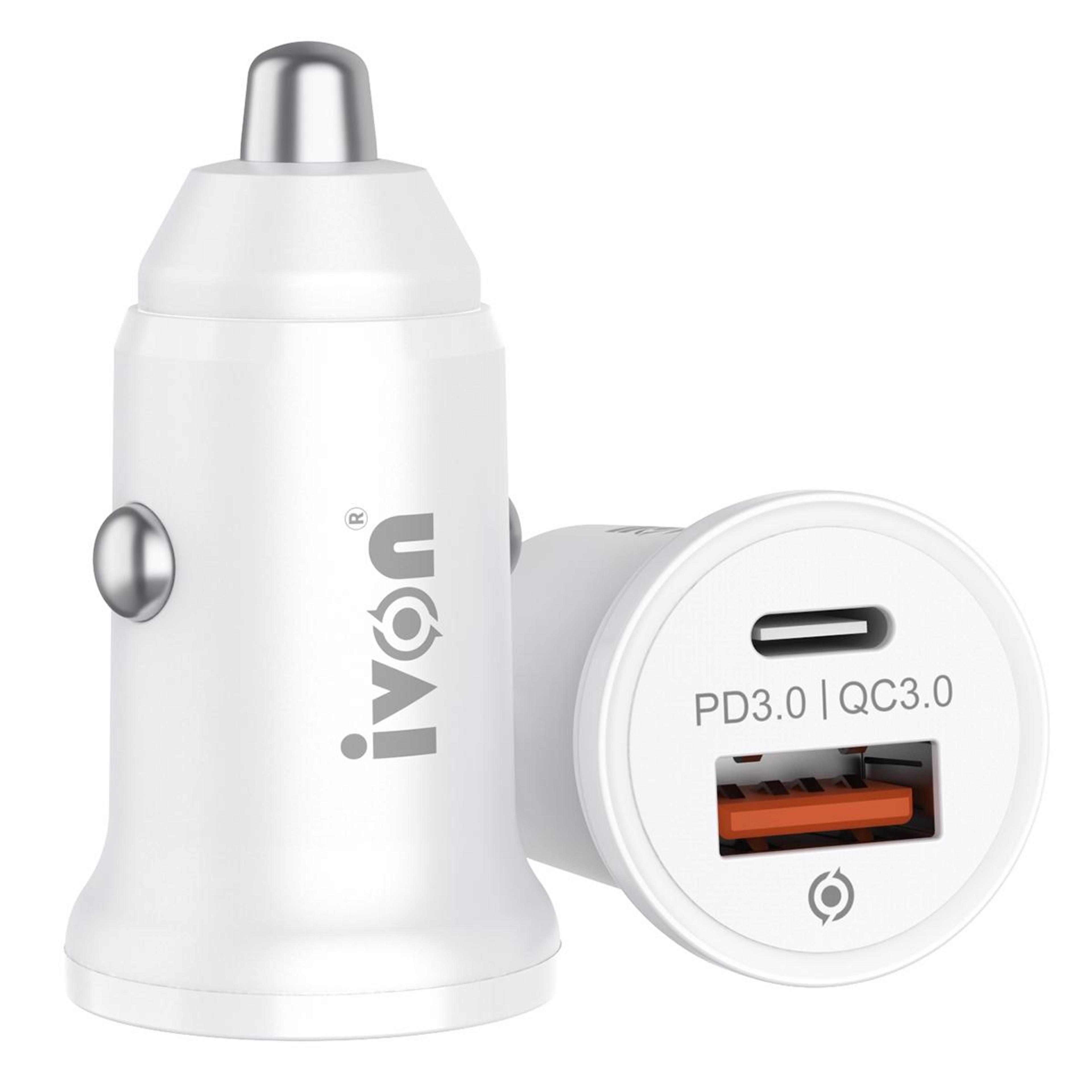 ivon cc45 20w car charger dual port usb c car charger pd 3.0 qc 3.0 fast charging adapter