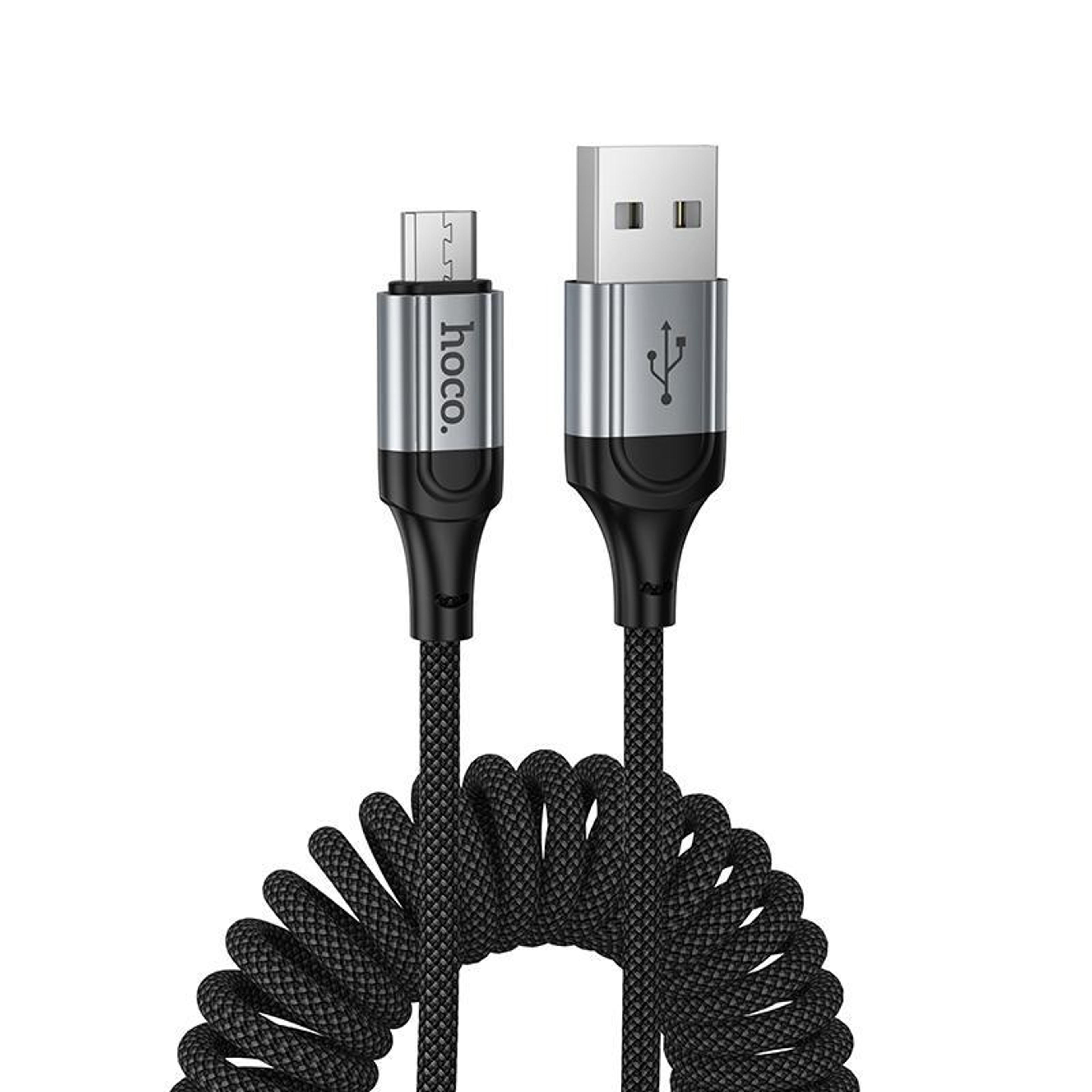 hoco x121 nuevo micro usb cable 2.4a fast charging cable with spring braided design