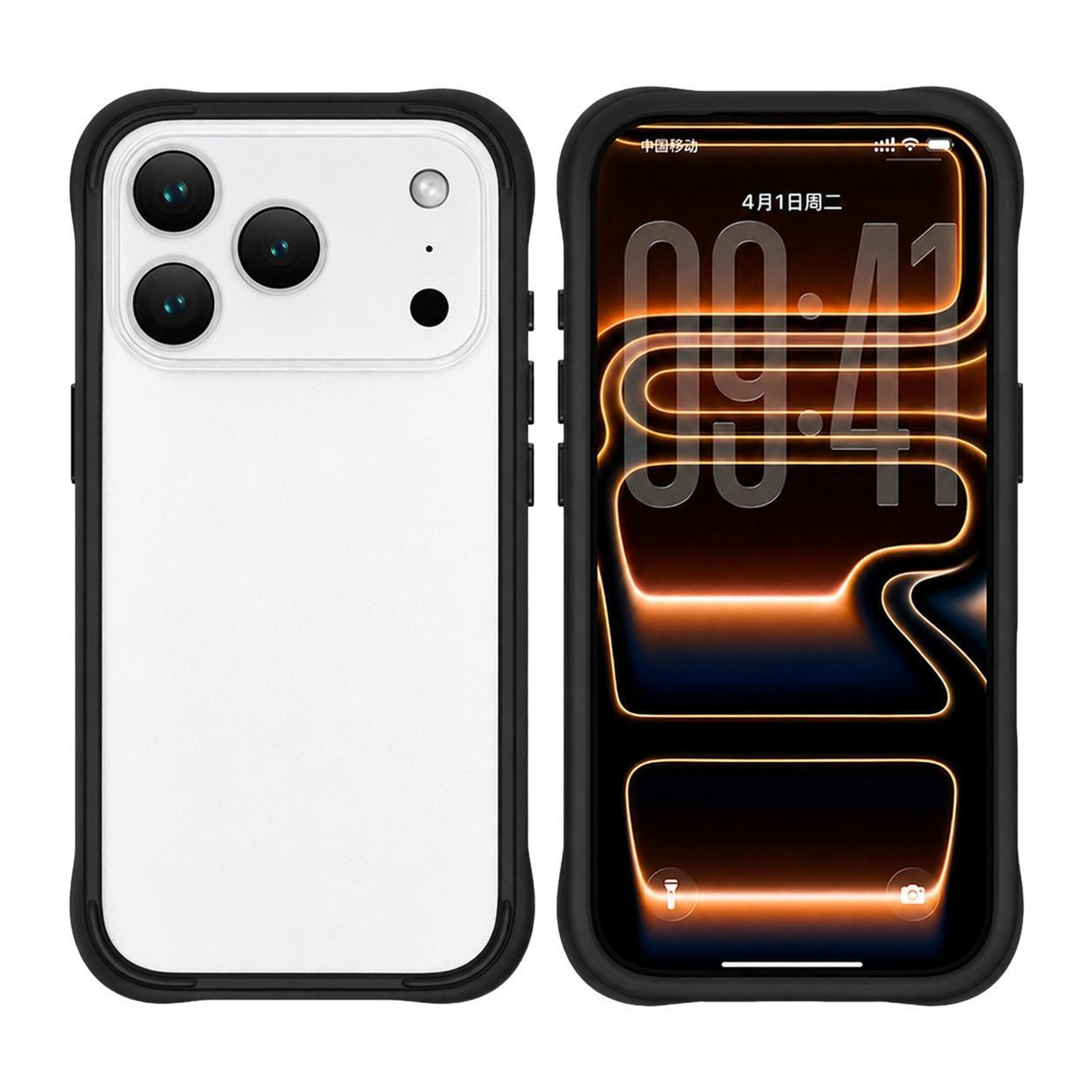 iphone 17 pro and pro max silicone bumper case shockproof protective phone frame