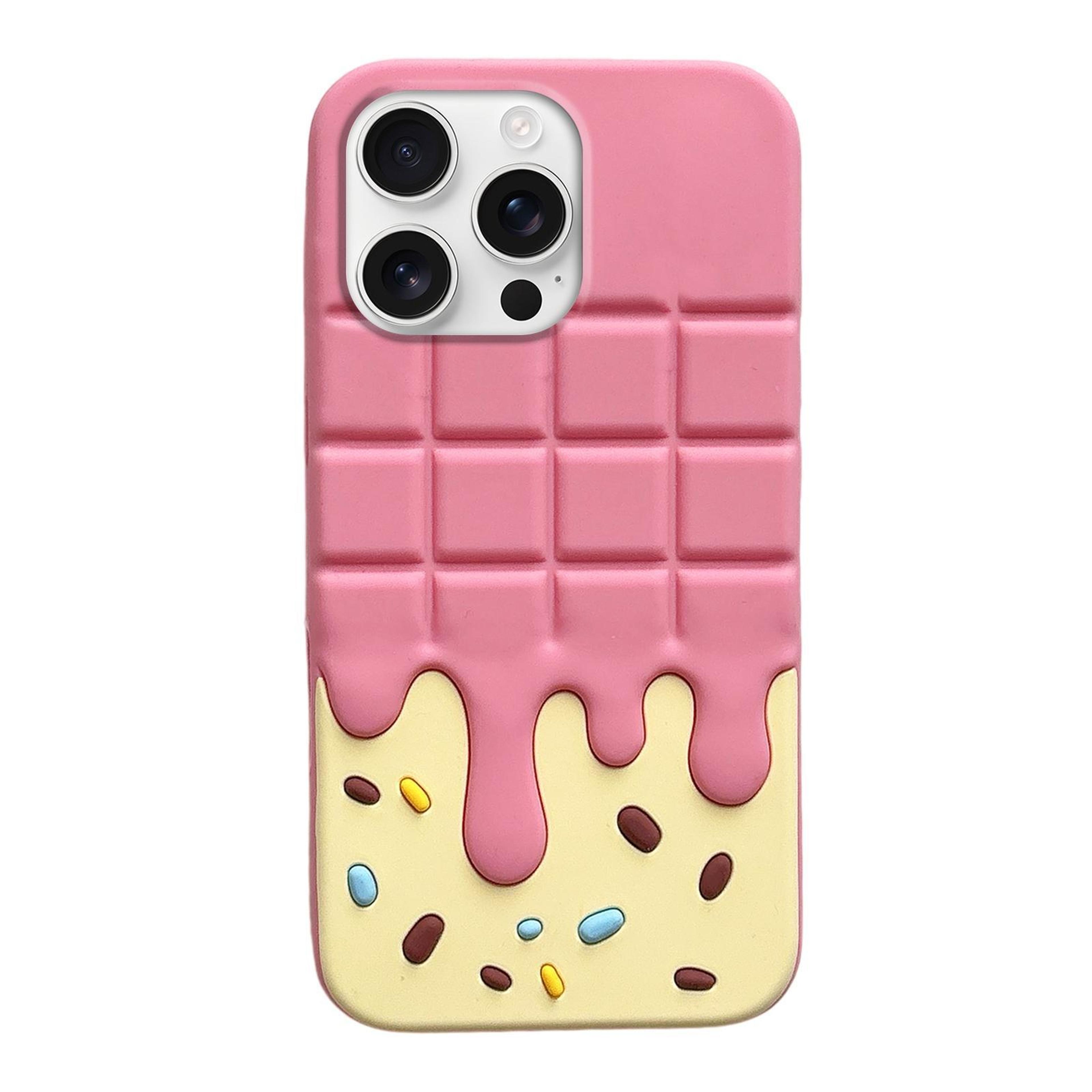 iphone 16 pro case soft touch silicone phone case chocolate candy protective cover