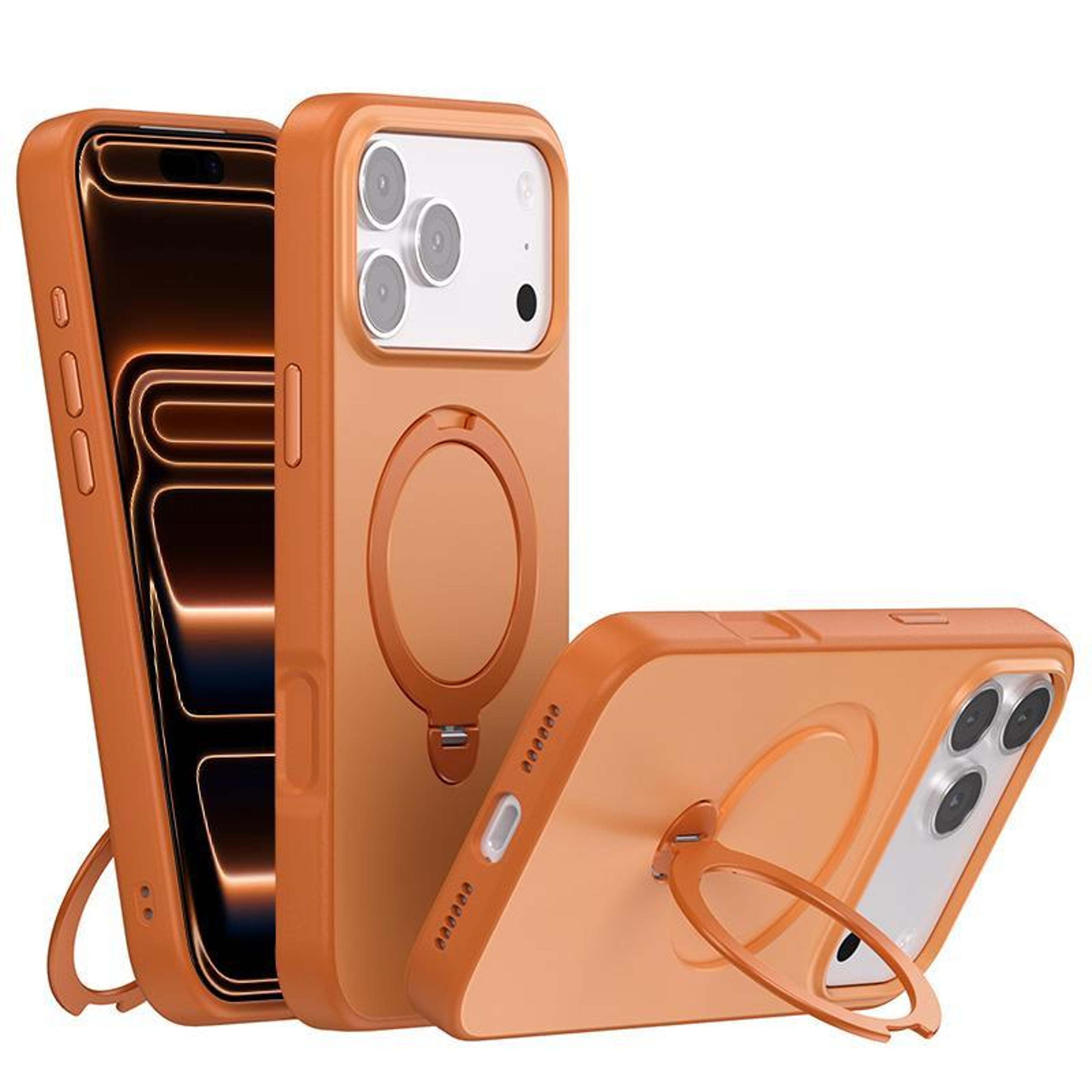 magsafe iphone 17 pro case with 360 rotating ring kickstand protective magnetic cover