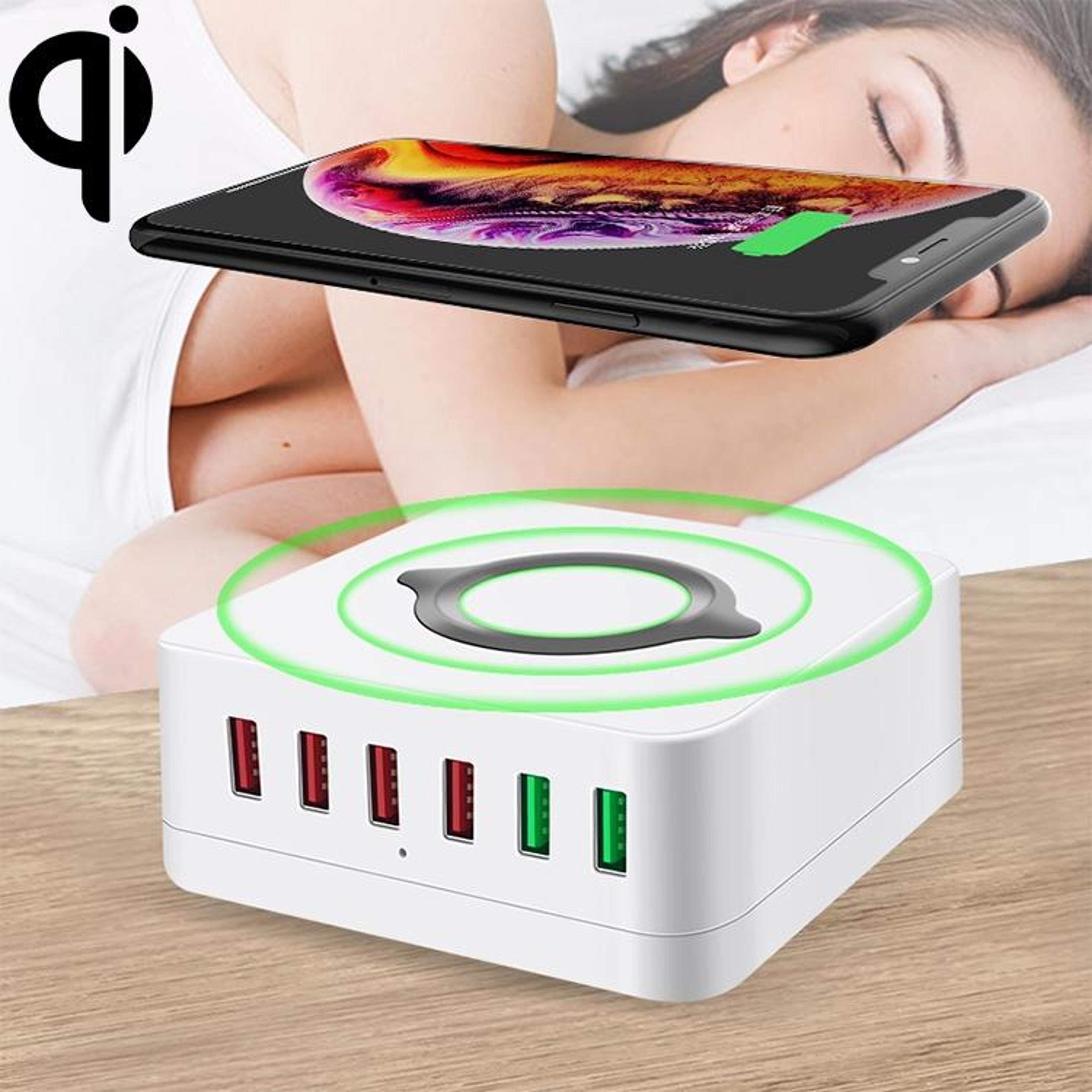 7 in 1 wireless charging station with 6 usb ports qi multi device charger magsafe compatible