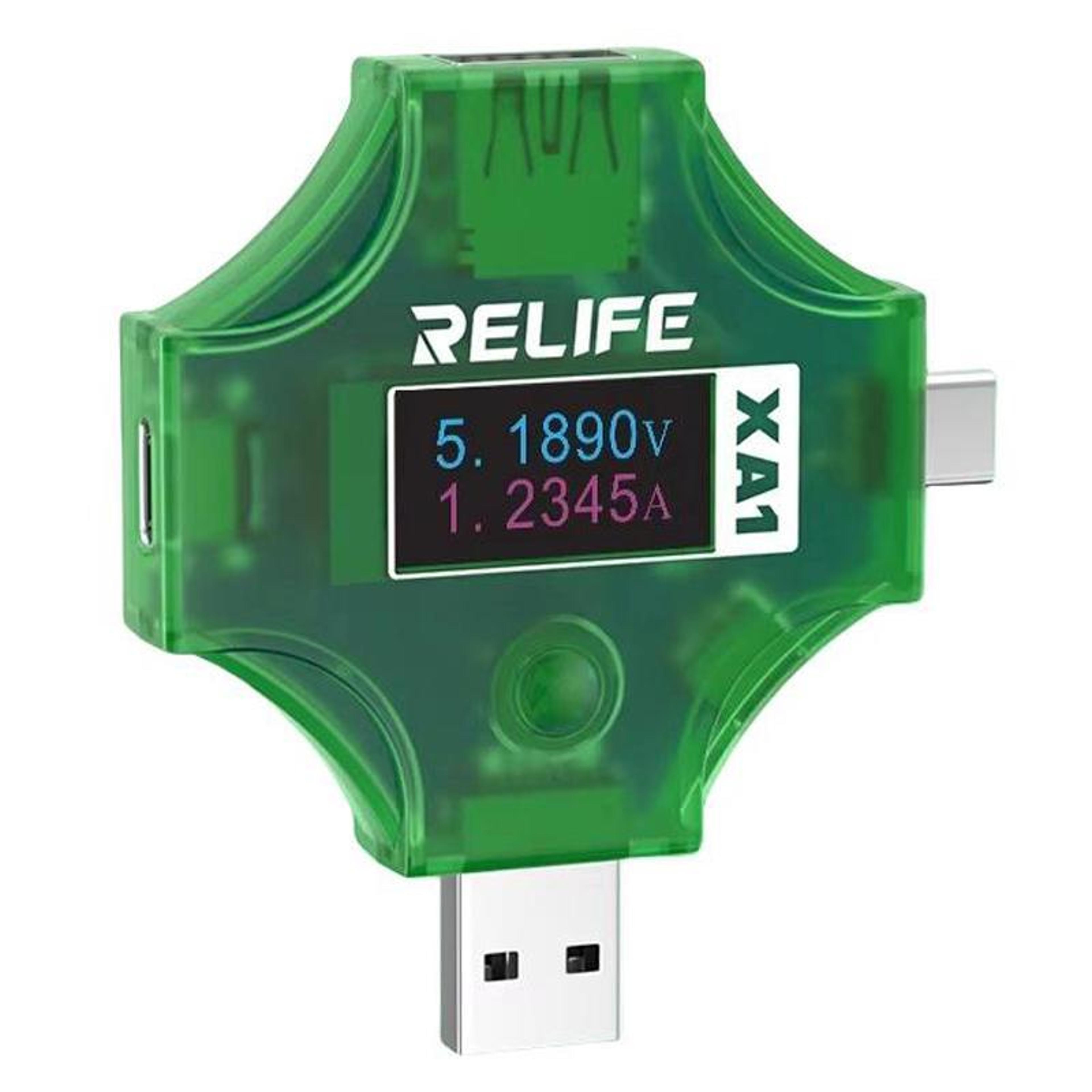 relife xa1 usb power tester current voltage tester with fast charging protocol detection