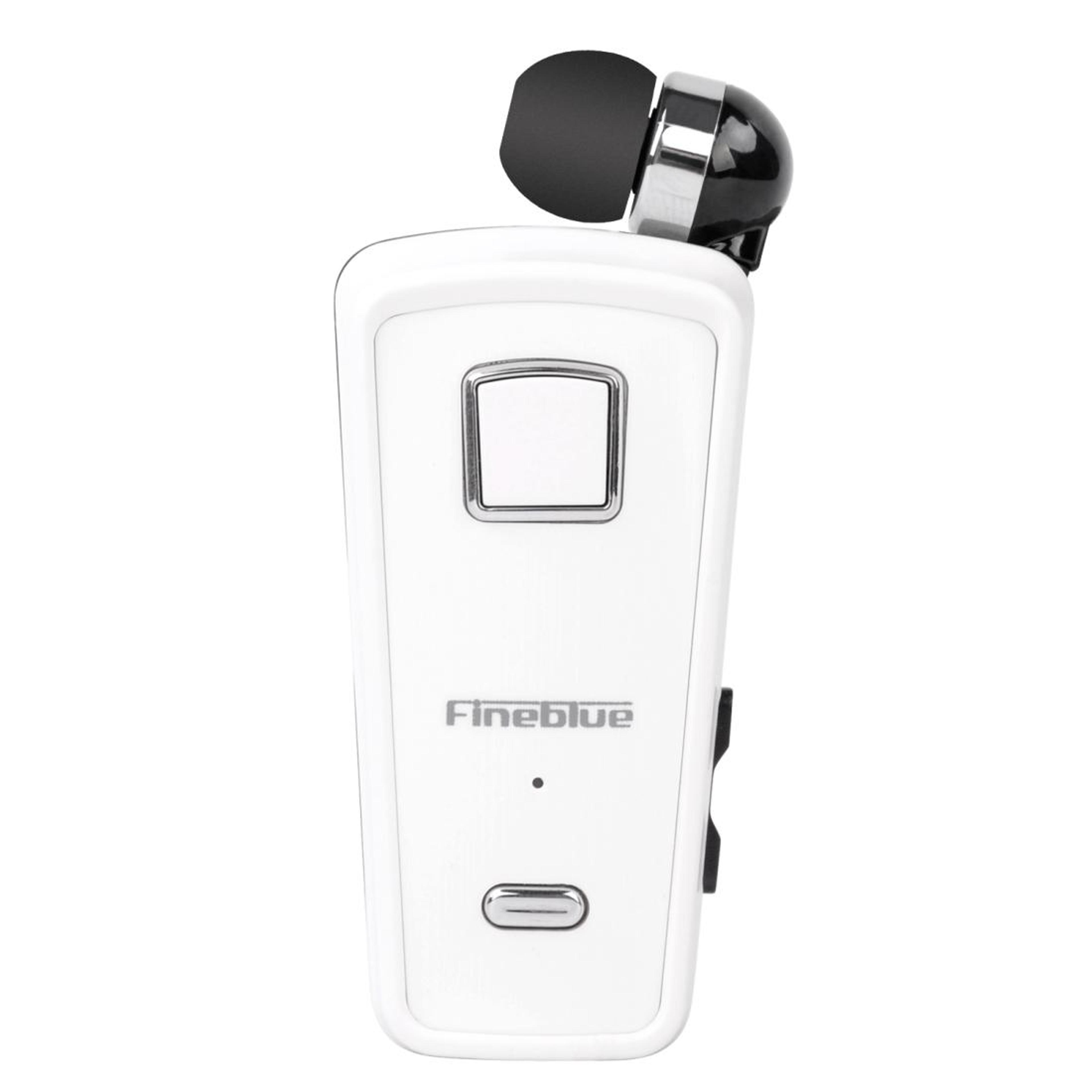 fineblue f980 bluetooth headset with retractable cable dual device pairing and noise reduction
