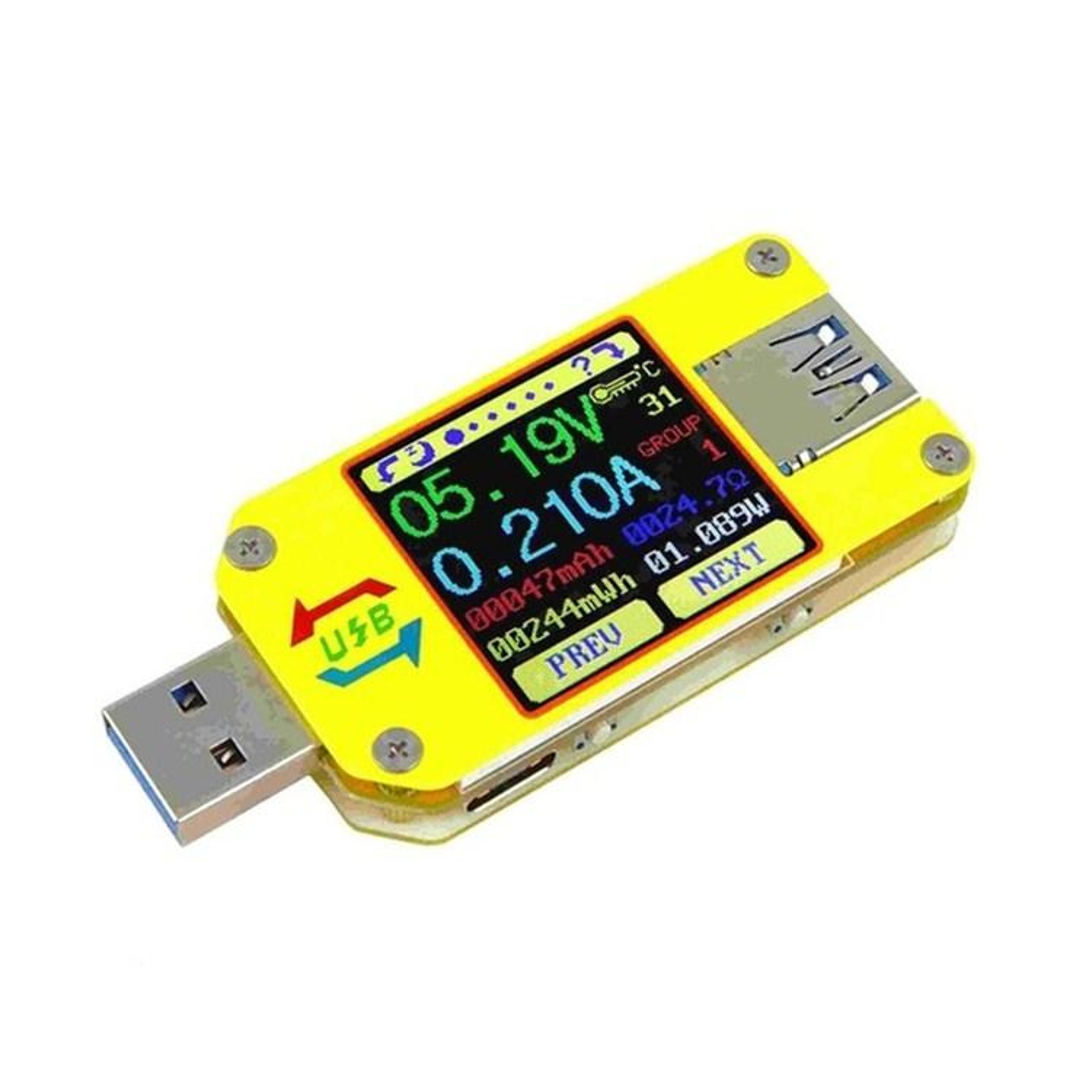 um34 usb power meter usb tester type c voltage current meter with color display
