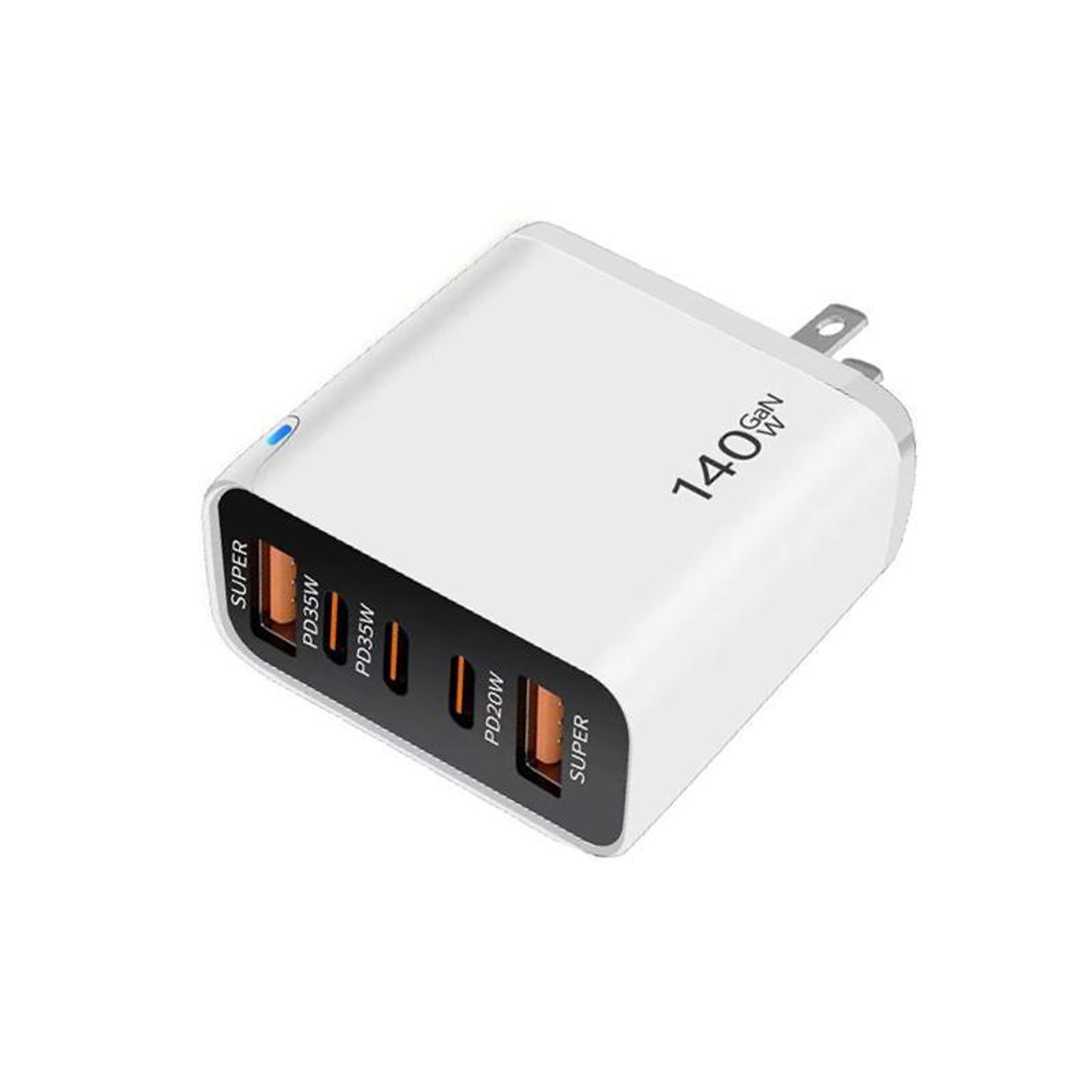 te pd43 usb c charger 5 port fast charger with 3 usb c and 2 usb a ports for phones and tablets