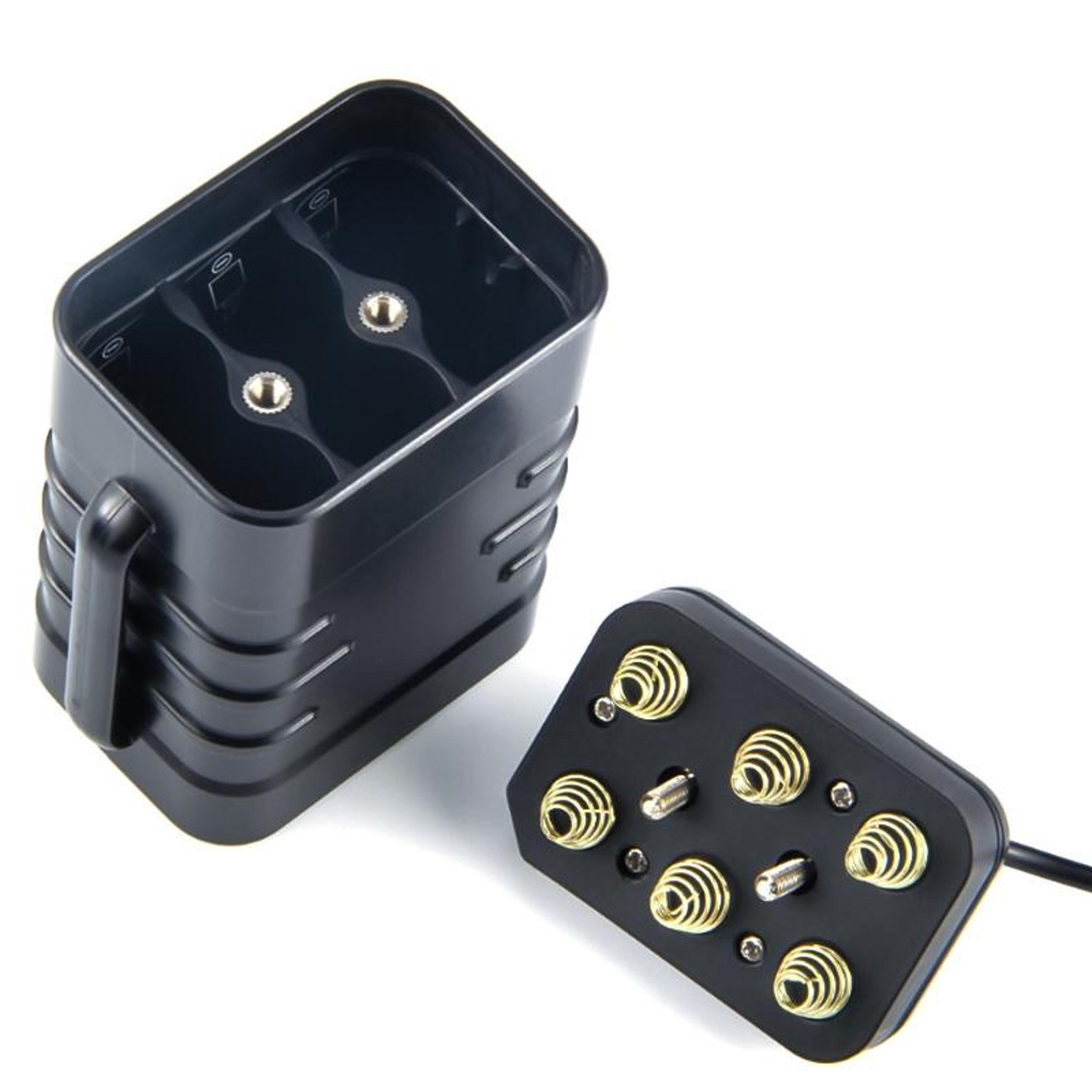 6 slot 18650 battery case portable diy power bank box with usb 5v and 12.4v dual output ip67