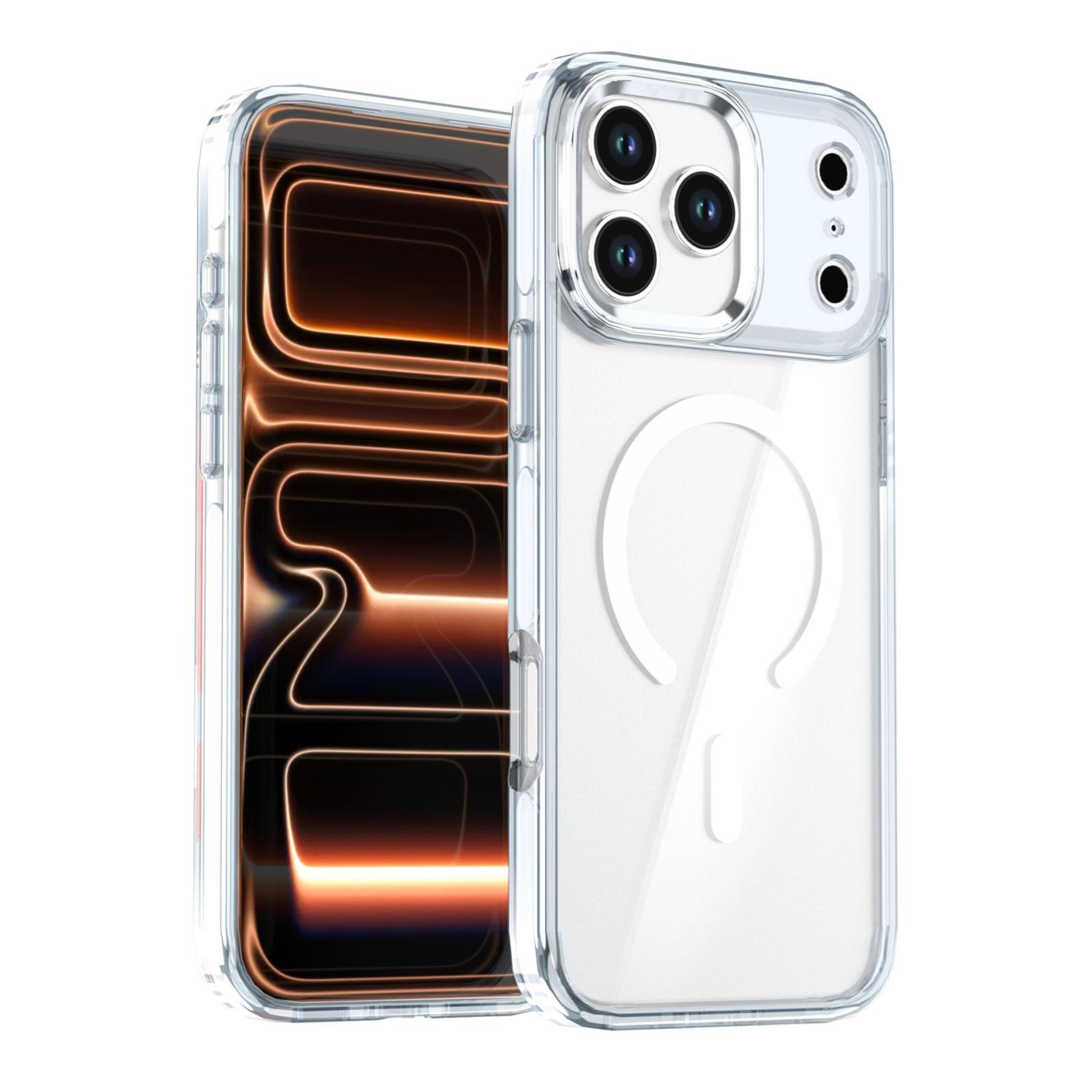 clear magnetic magsafe case for iphone 17 pro max slim shockproof transparent cover