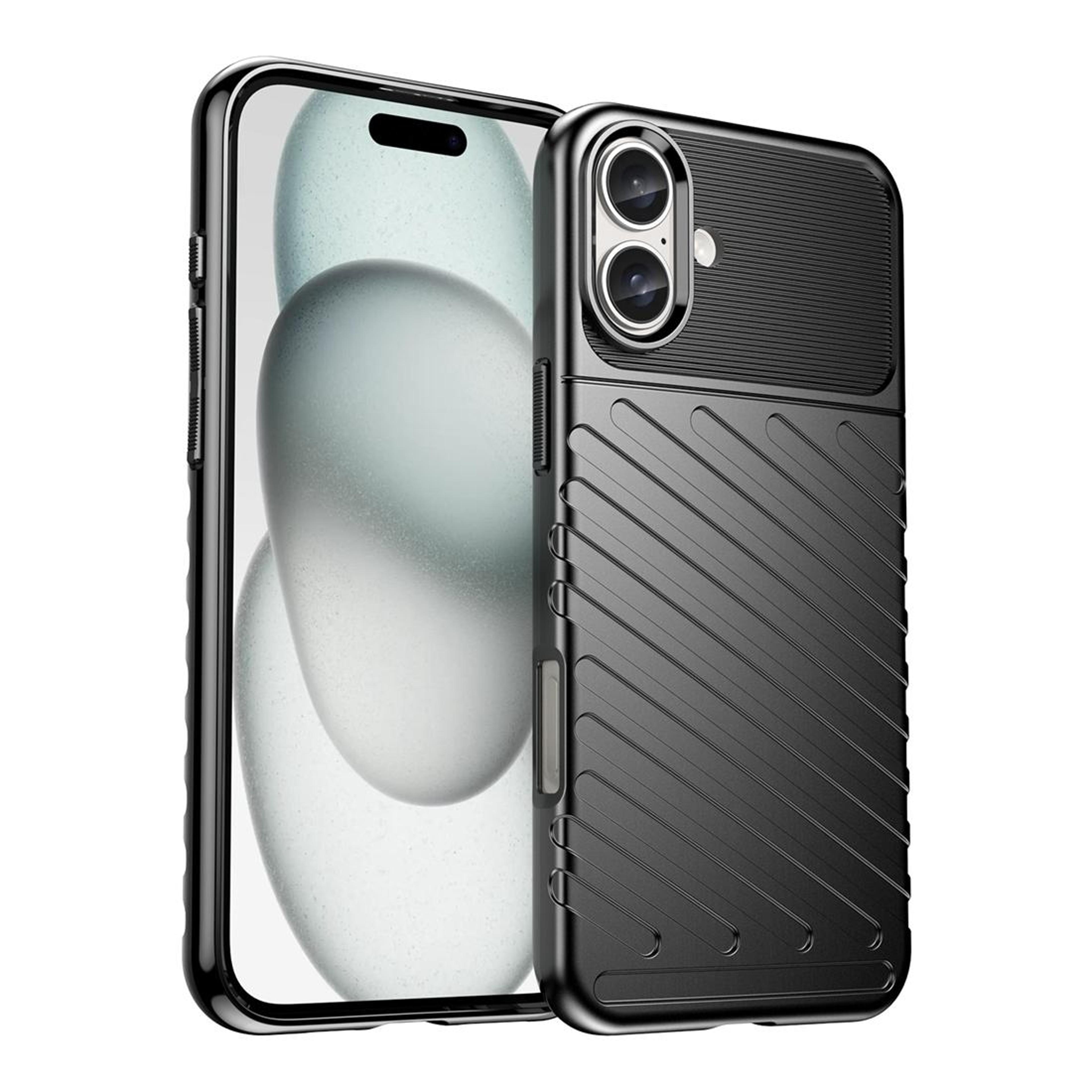 thunderbolt iphone 16 plus case shockproof tpu phone case slim protective cover