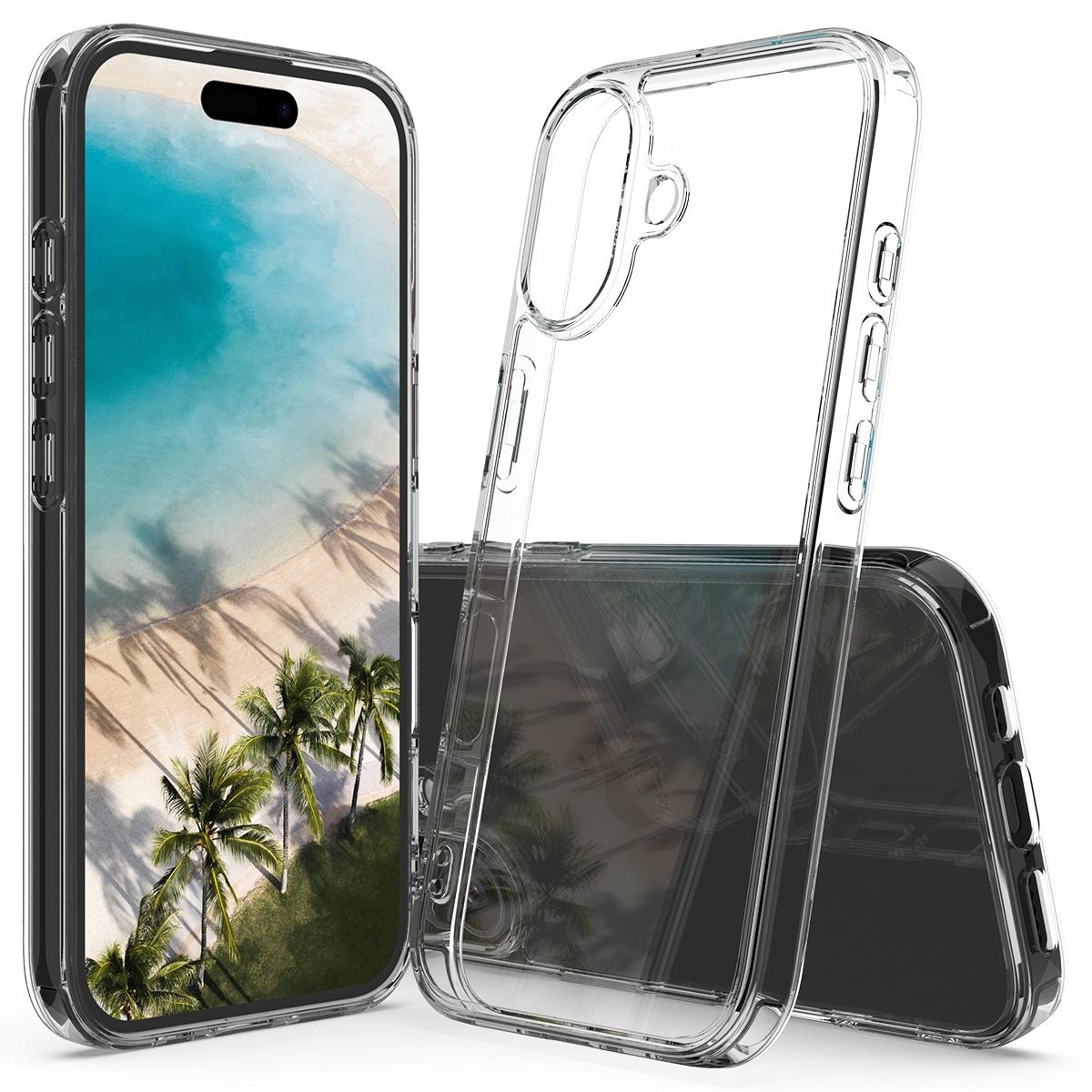 crystal clear iphone 16 plus case scratchproof tpu acrylic case slim protective cover