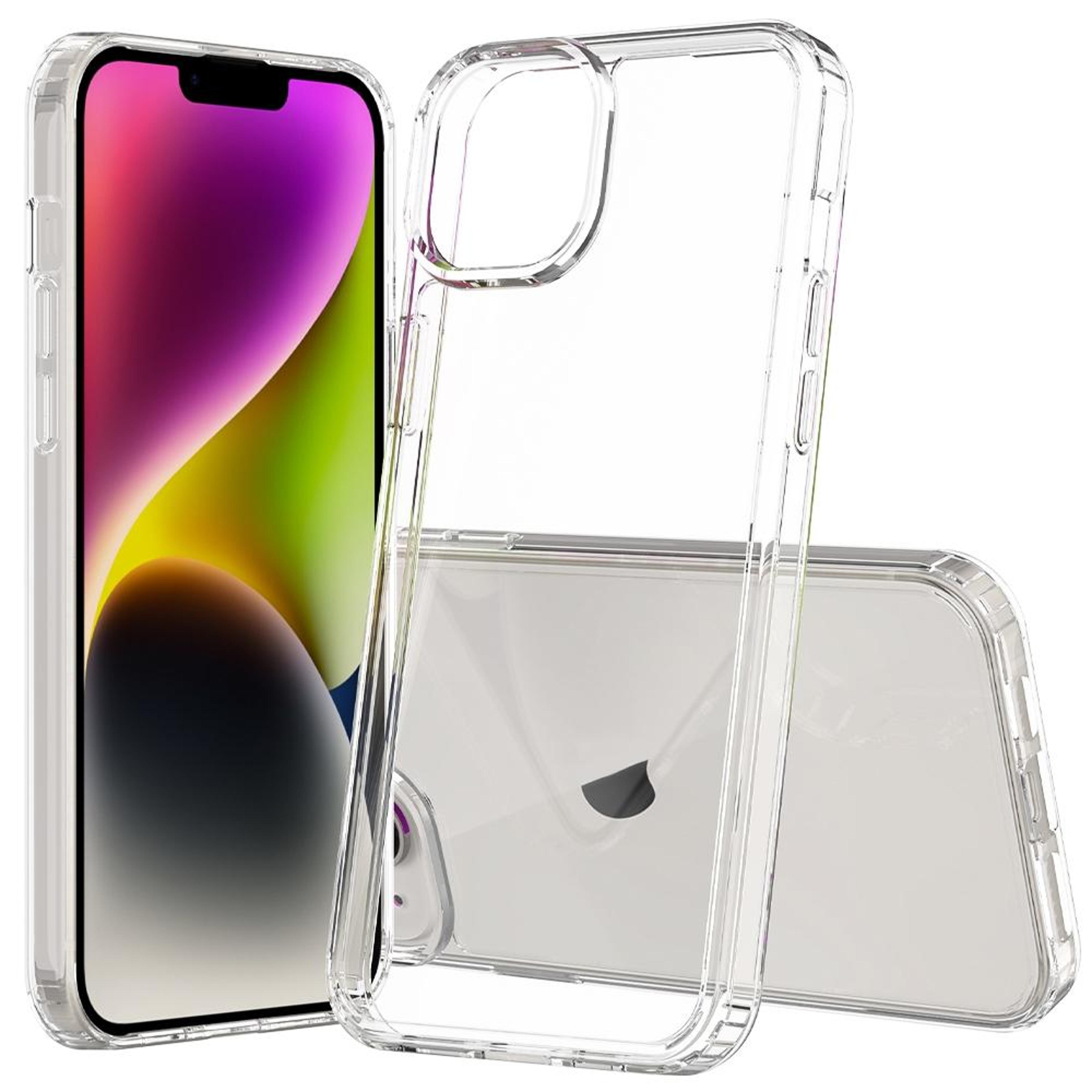 crystal clear iphone 15 plus case scratch resistant transparent phone case with acrylic tpu protection