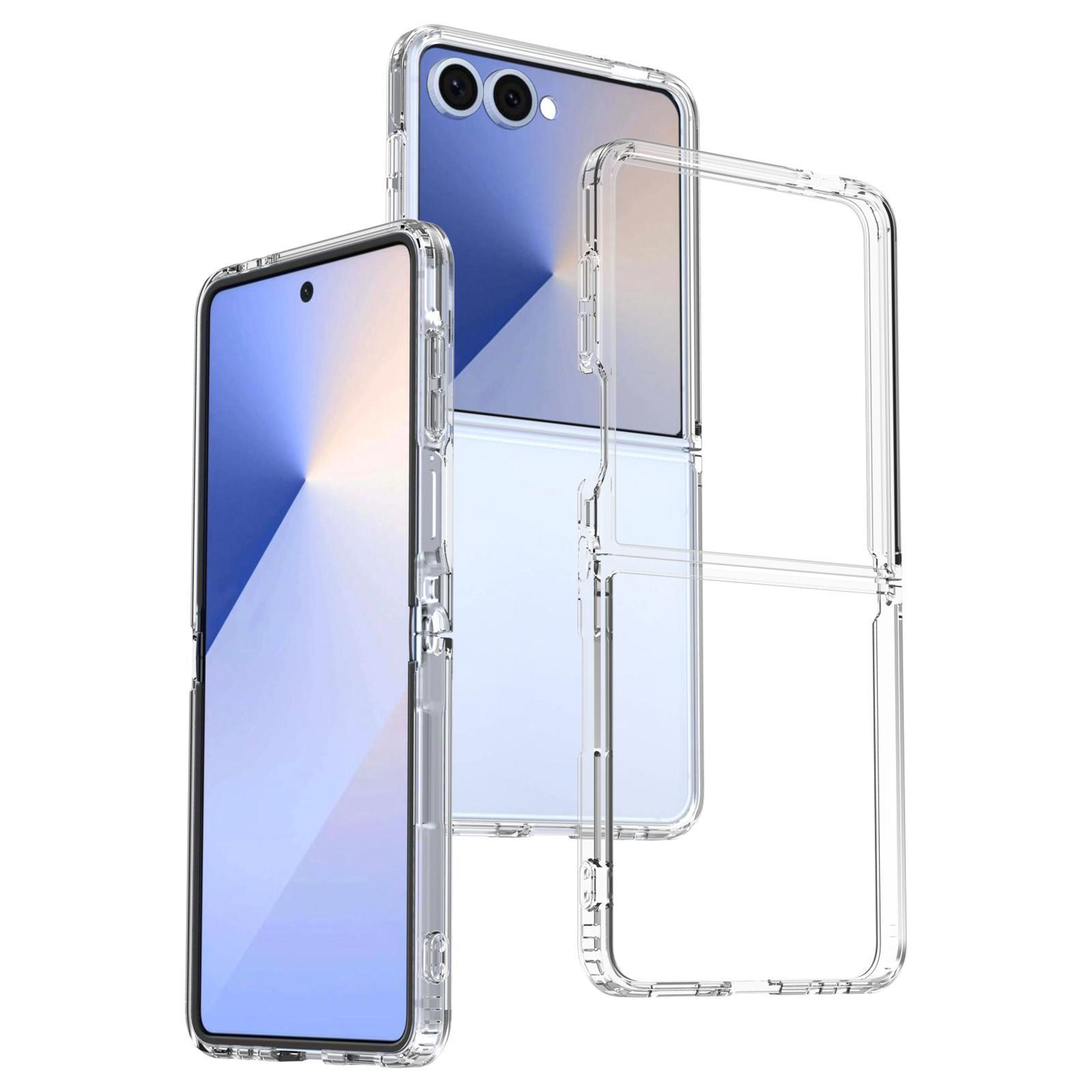 samsung galaxy z flip7 clear phone case scratchproof tpu acrylic protective cover